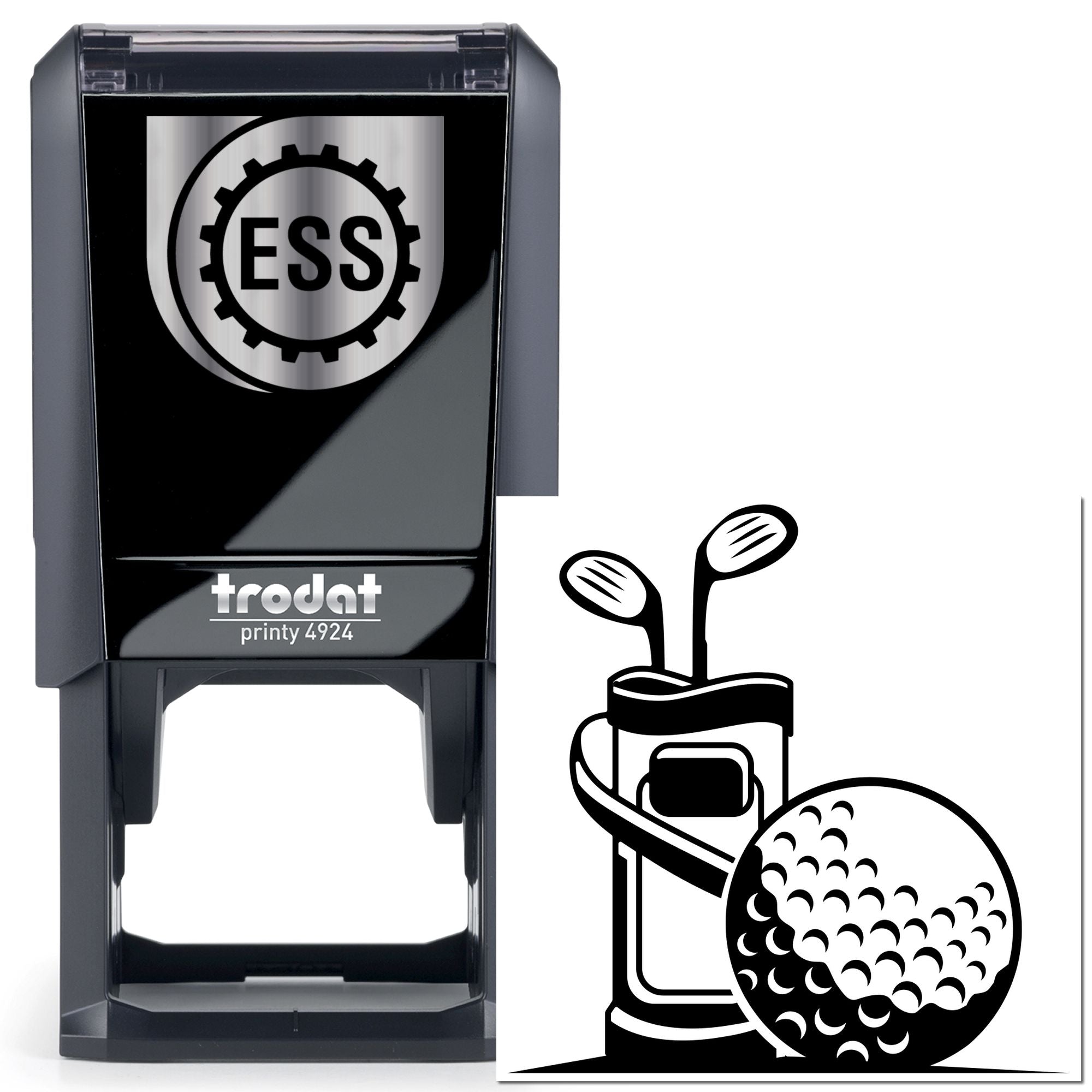 Self-Inking Golf Ball Mini Card Stamp