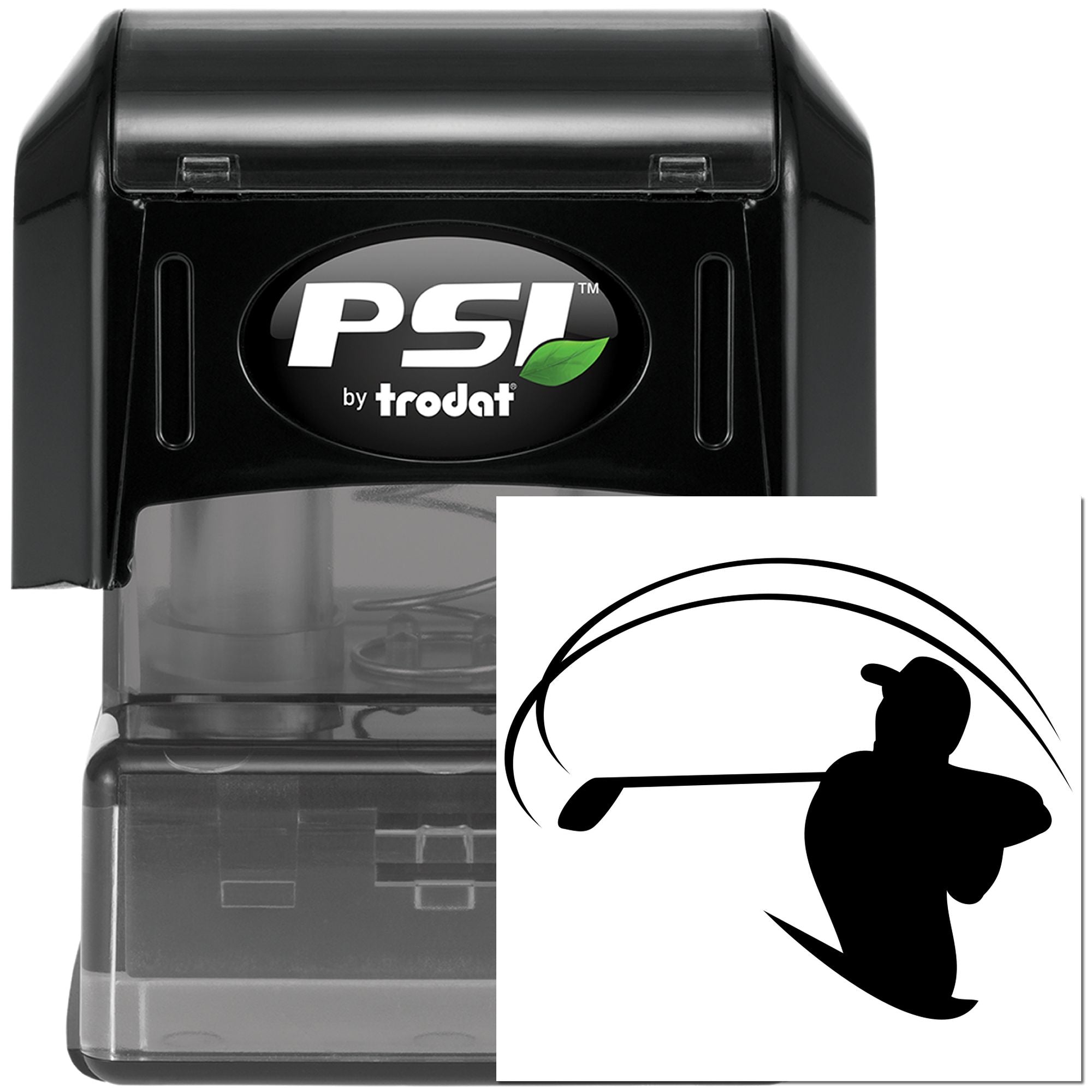 Pre-Inked Dynamic Golf Swing Favor Tag Stamp