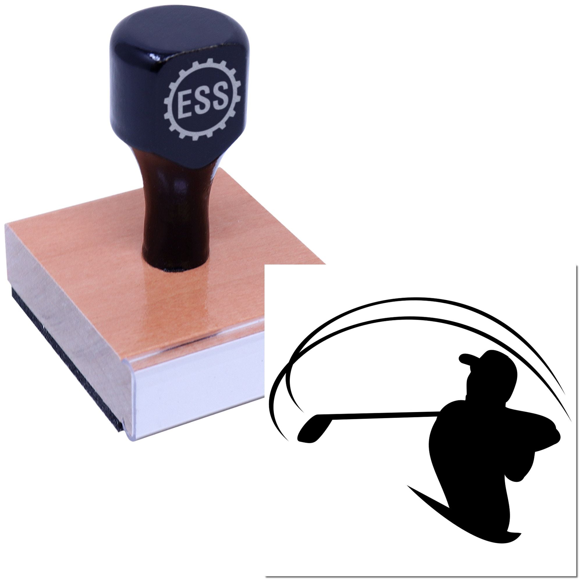 Dynamic Golf Swing Craft Rubber Stamp