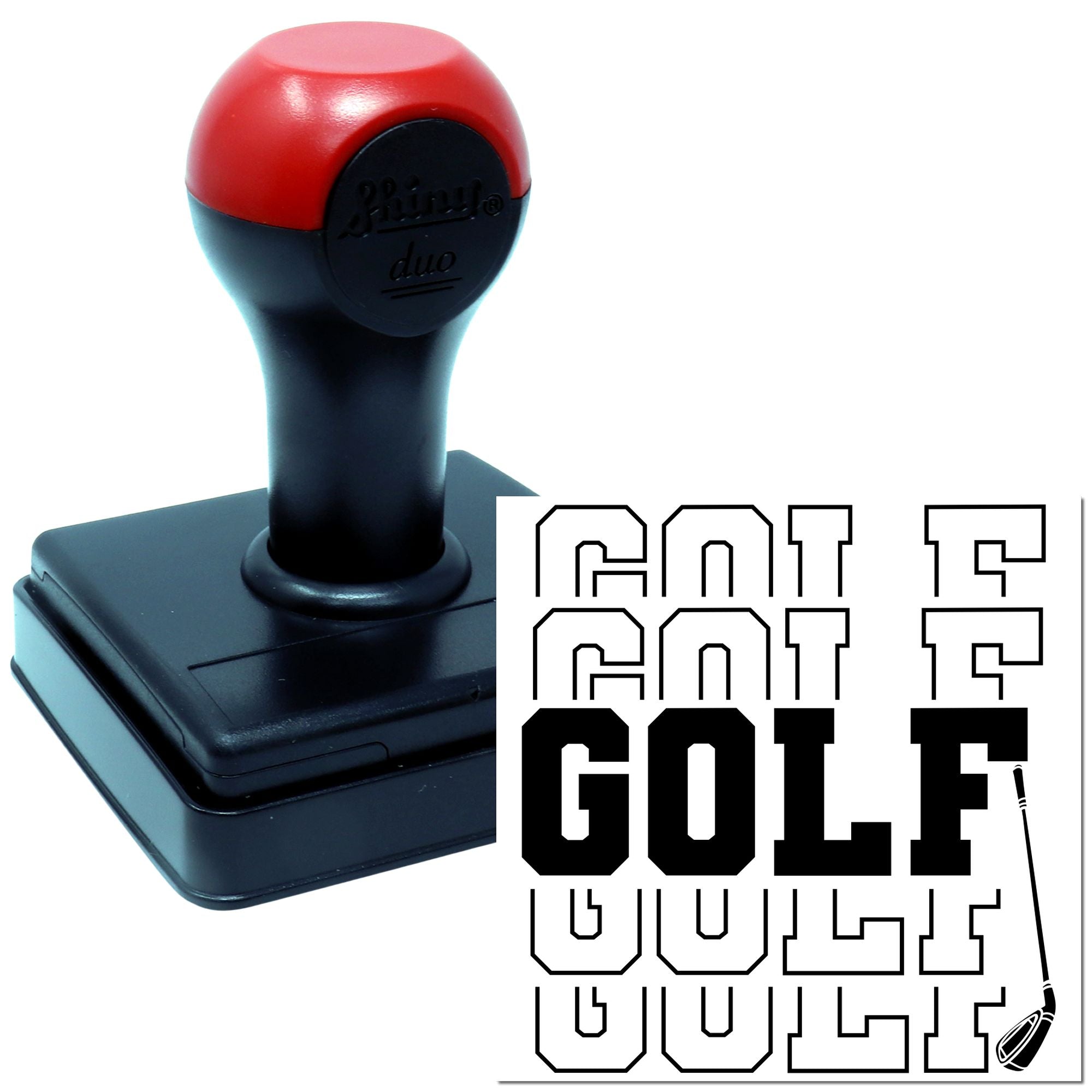 Duo Bold Retro Golf Club Lettering Hand Stamp