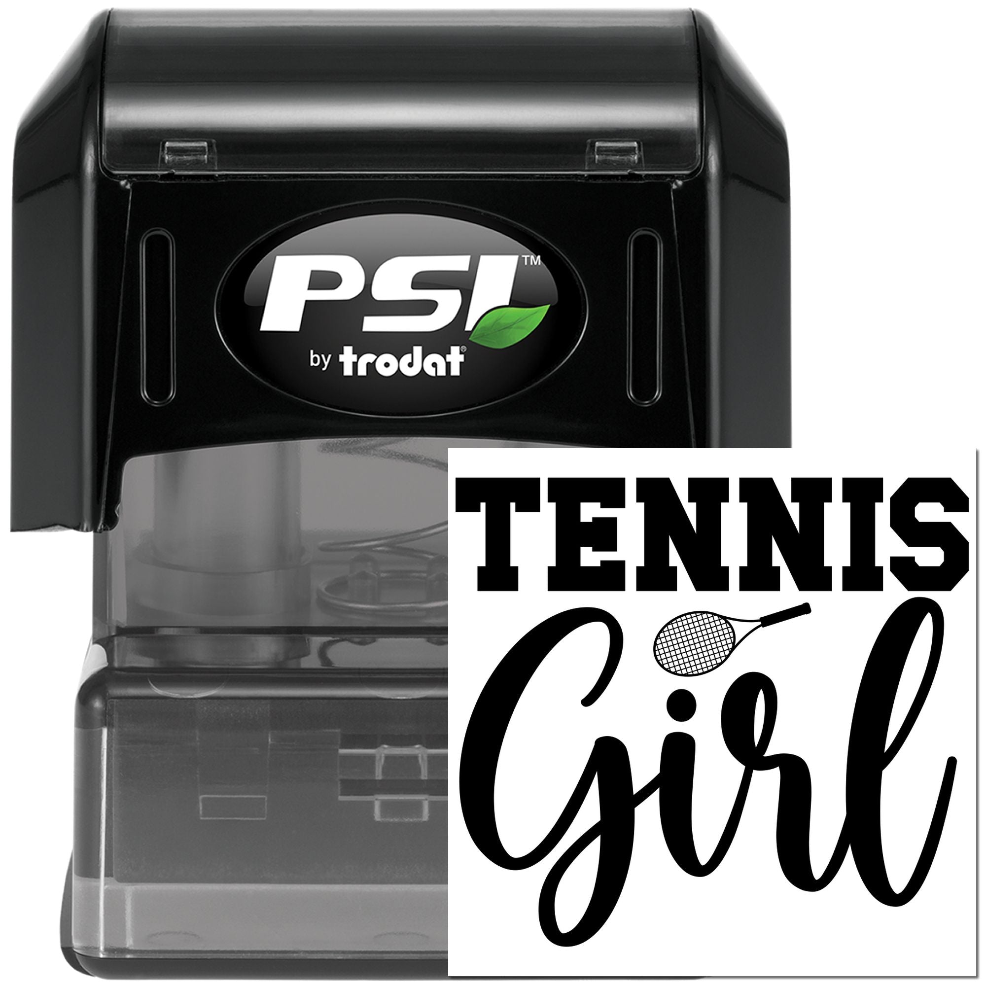 Pre-Inked Tennis Girl Graphic Paper Craft Stamp