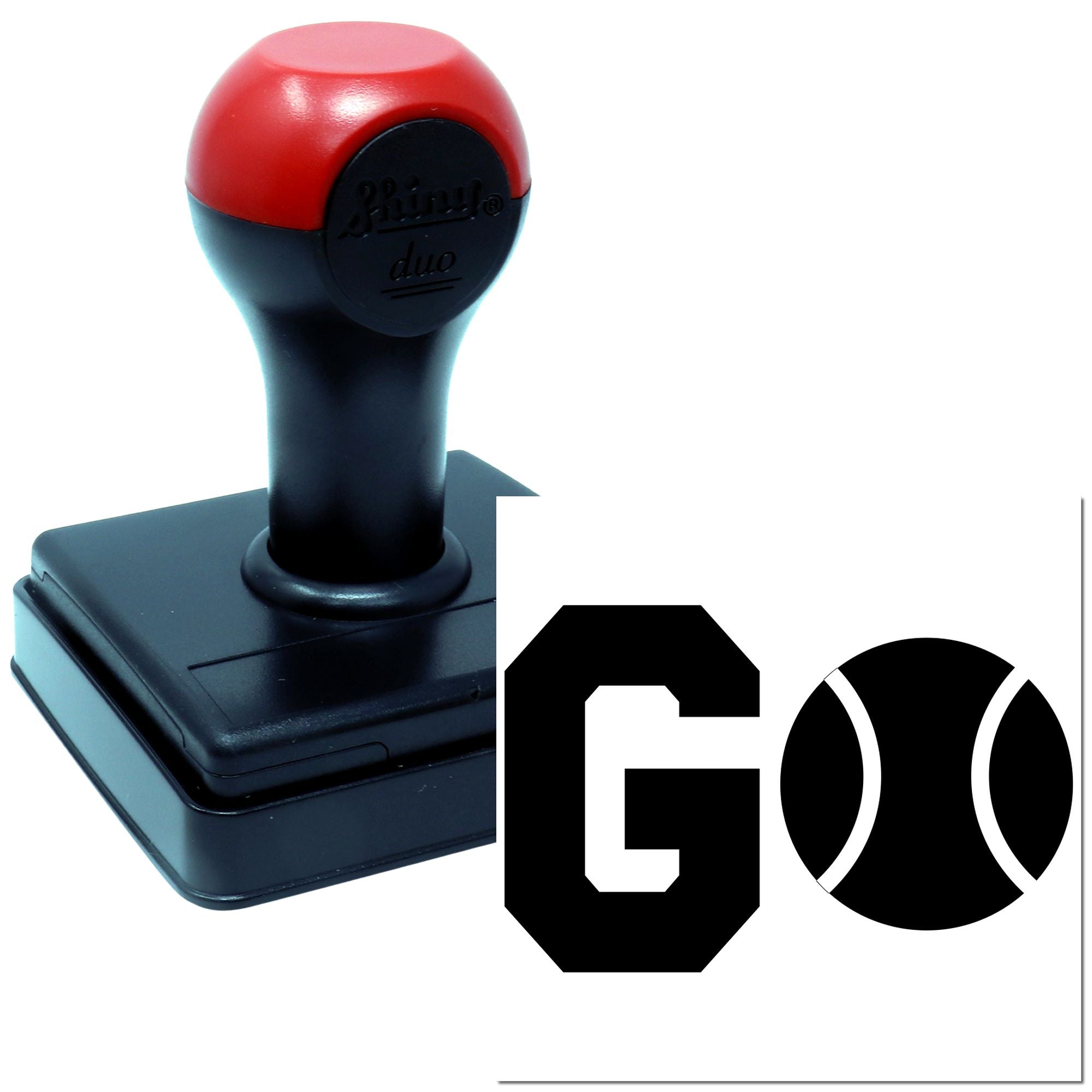 Duo Bold G Beside Tennis Ball Hand Stamp