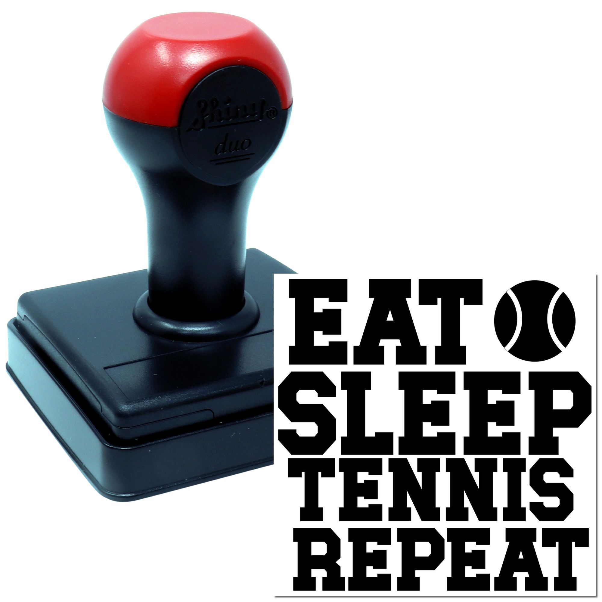 Duo Eat Sleep Tennis Repeat Poster Hand Stamp