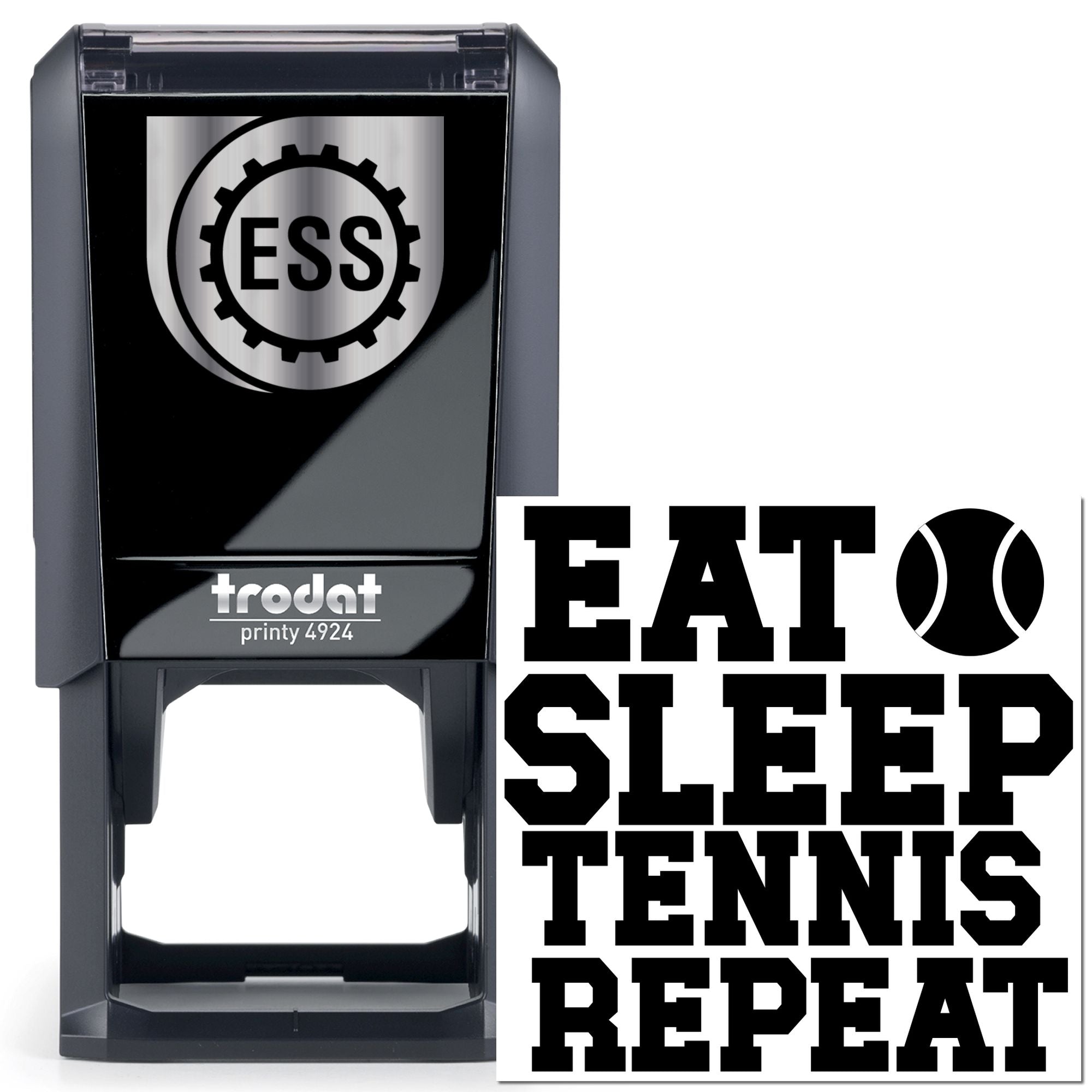 Self-Inking Tennis Life Note Card Stamp