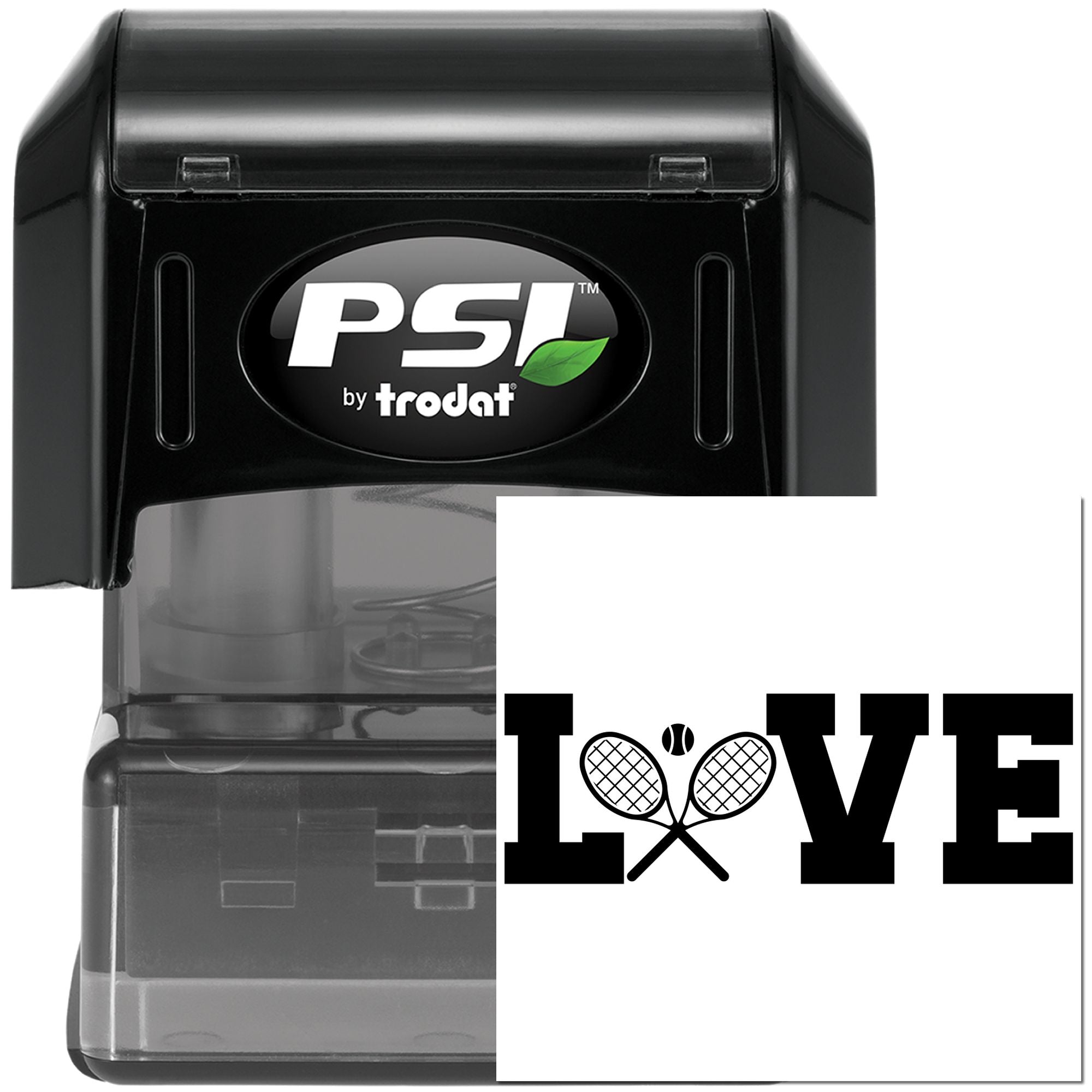 Pre-Inked Love Tennis Logo Greeting Card Stamp