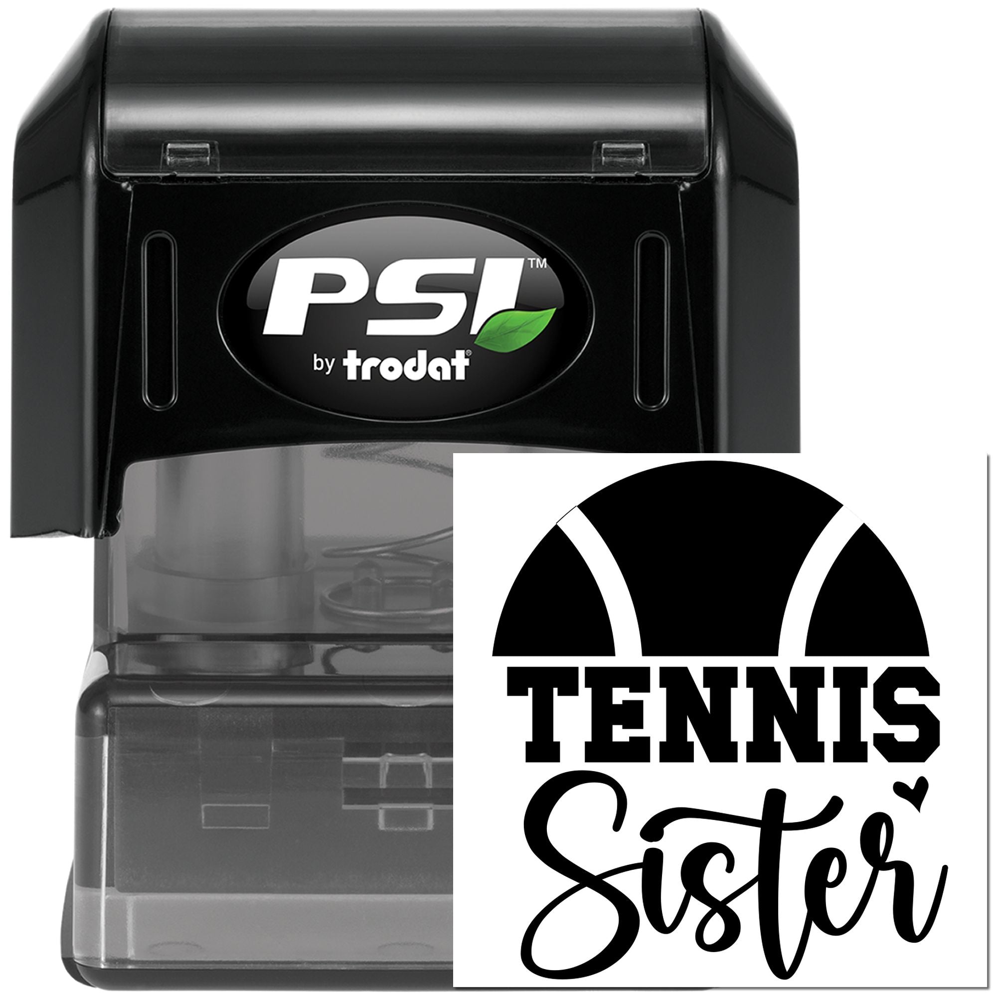 Pre-Inked Tennis Sister Artwork Note Card Stamp
