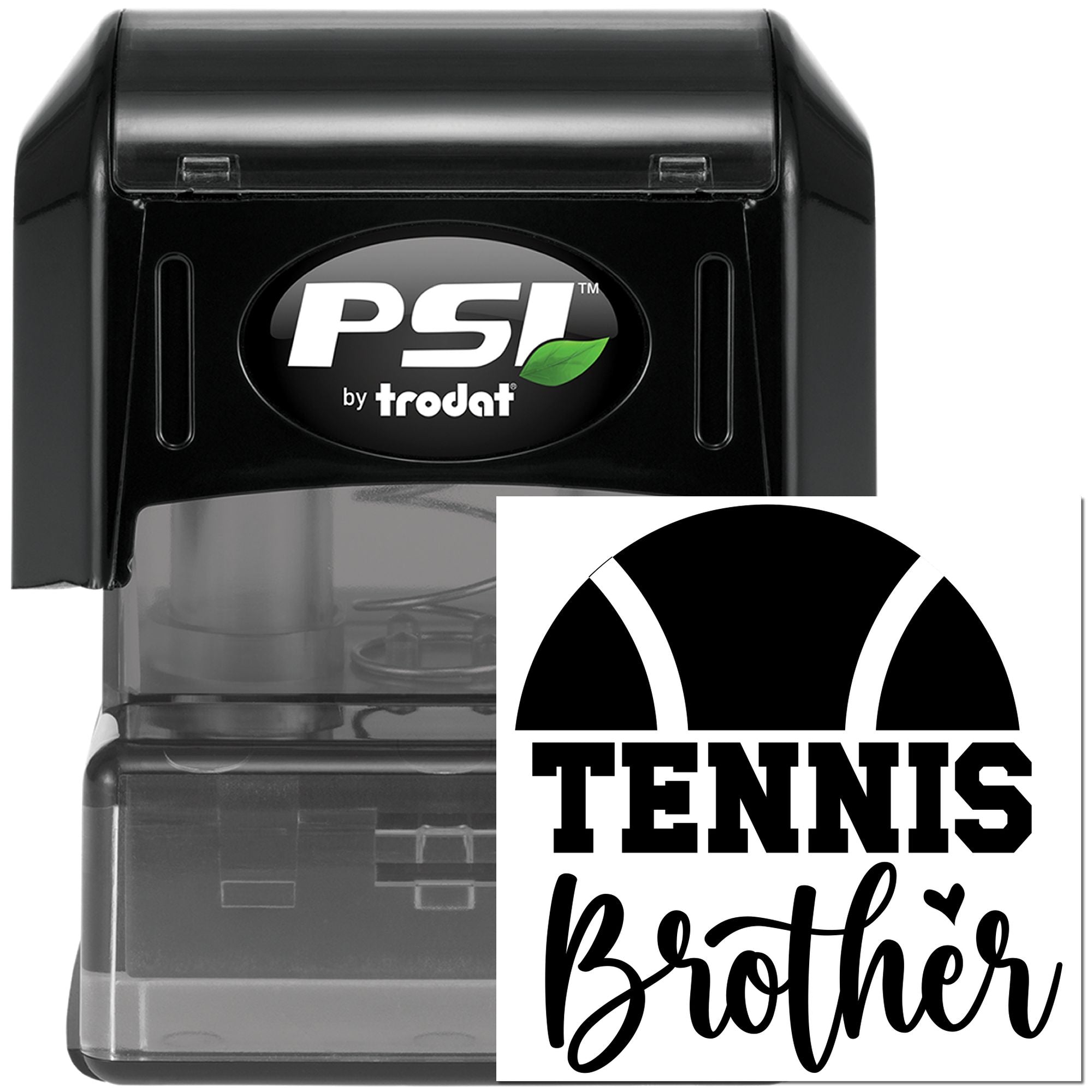 Pre-Inked Tennis Brother Logo Mini Card Stamp