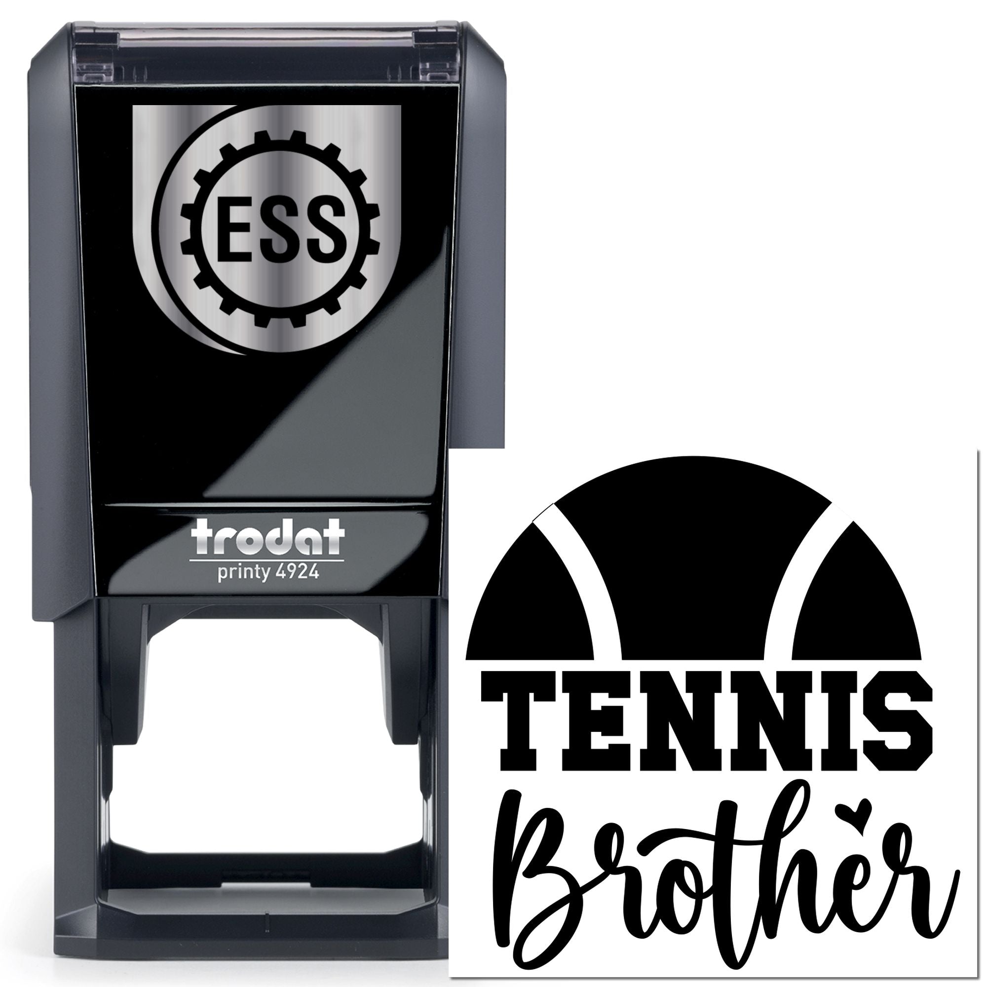 Self-Inking Tennis Brother Tag Stamp