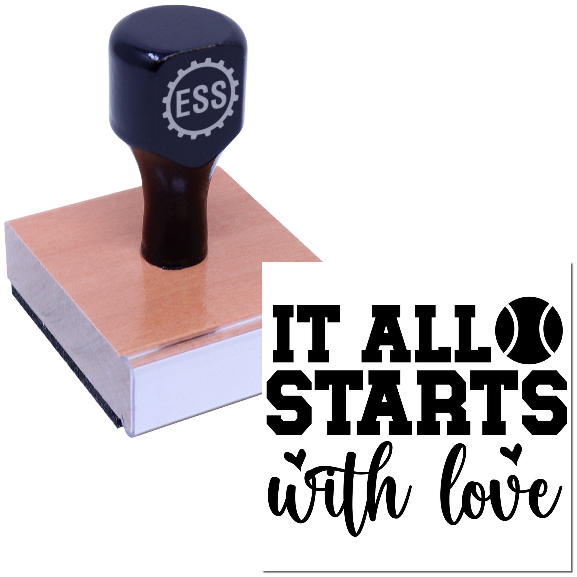 Love Sparks Beginnings Place Card Rubber Stamp