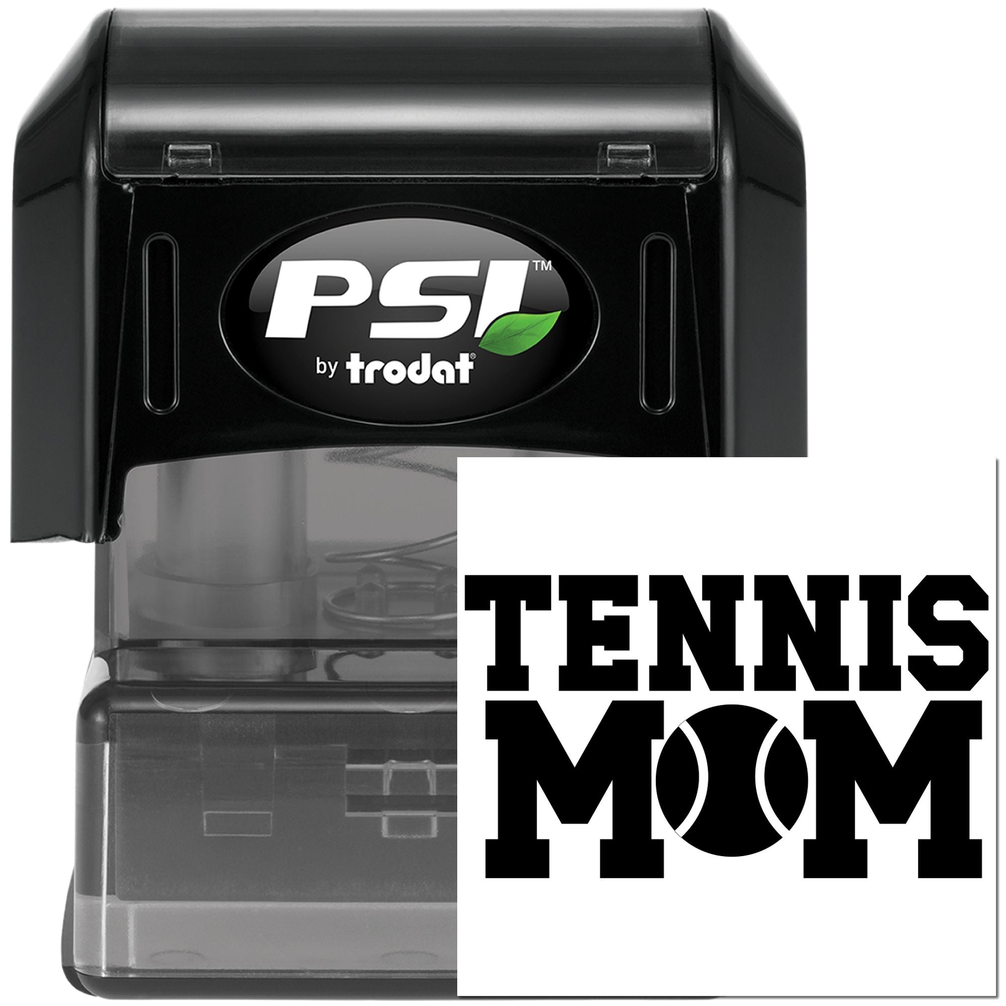 Pre-Inked Tennis Mom Logo Favor Tag Stamp