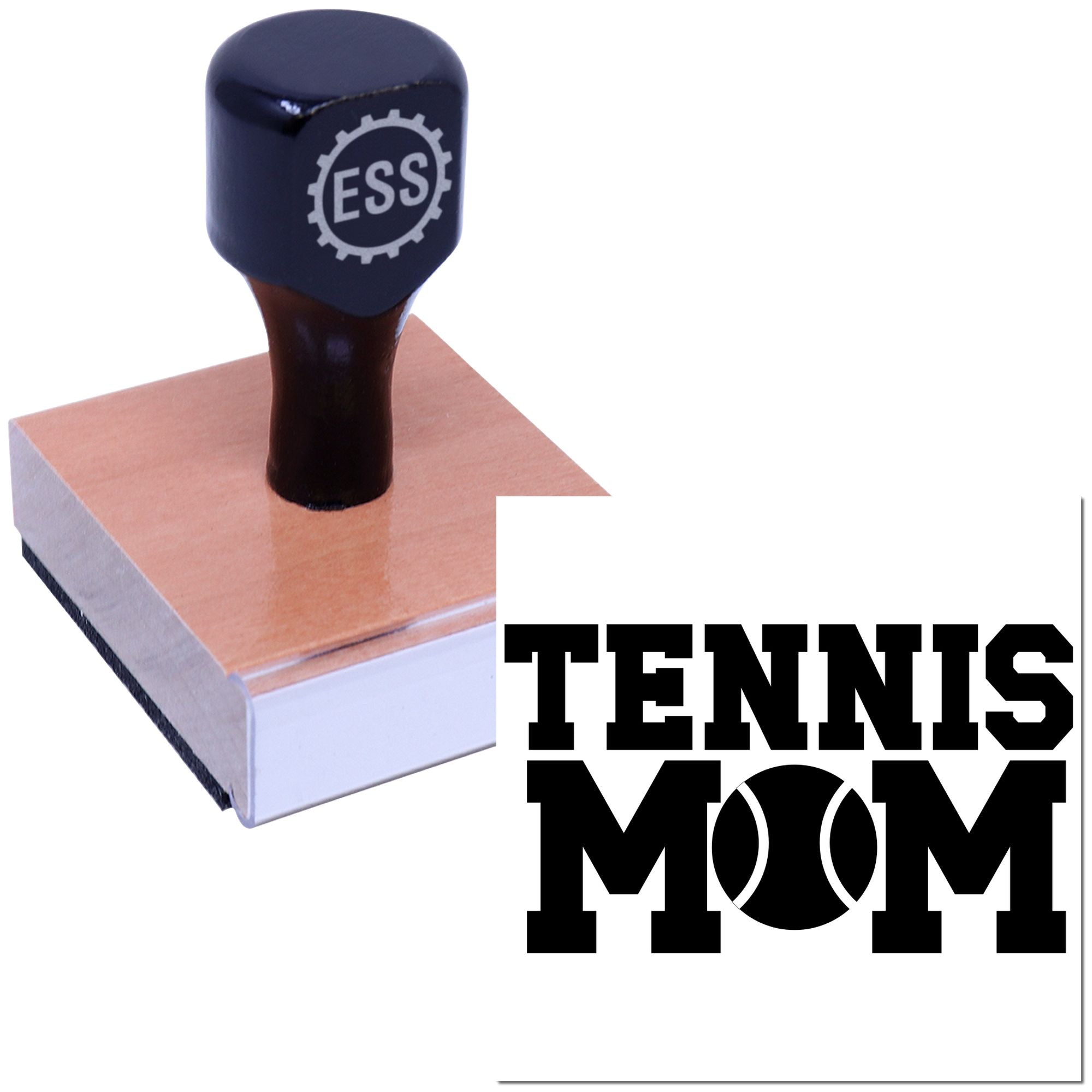 Courtside Proud Mom Craft Rubber Stamp