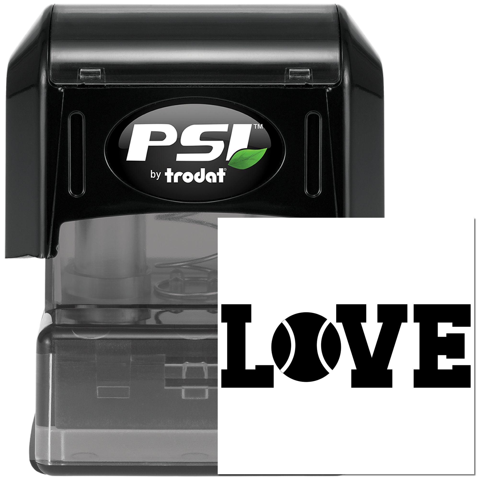 Pre-Inked Love Baseball Logo Place Card Stamp