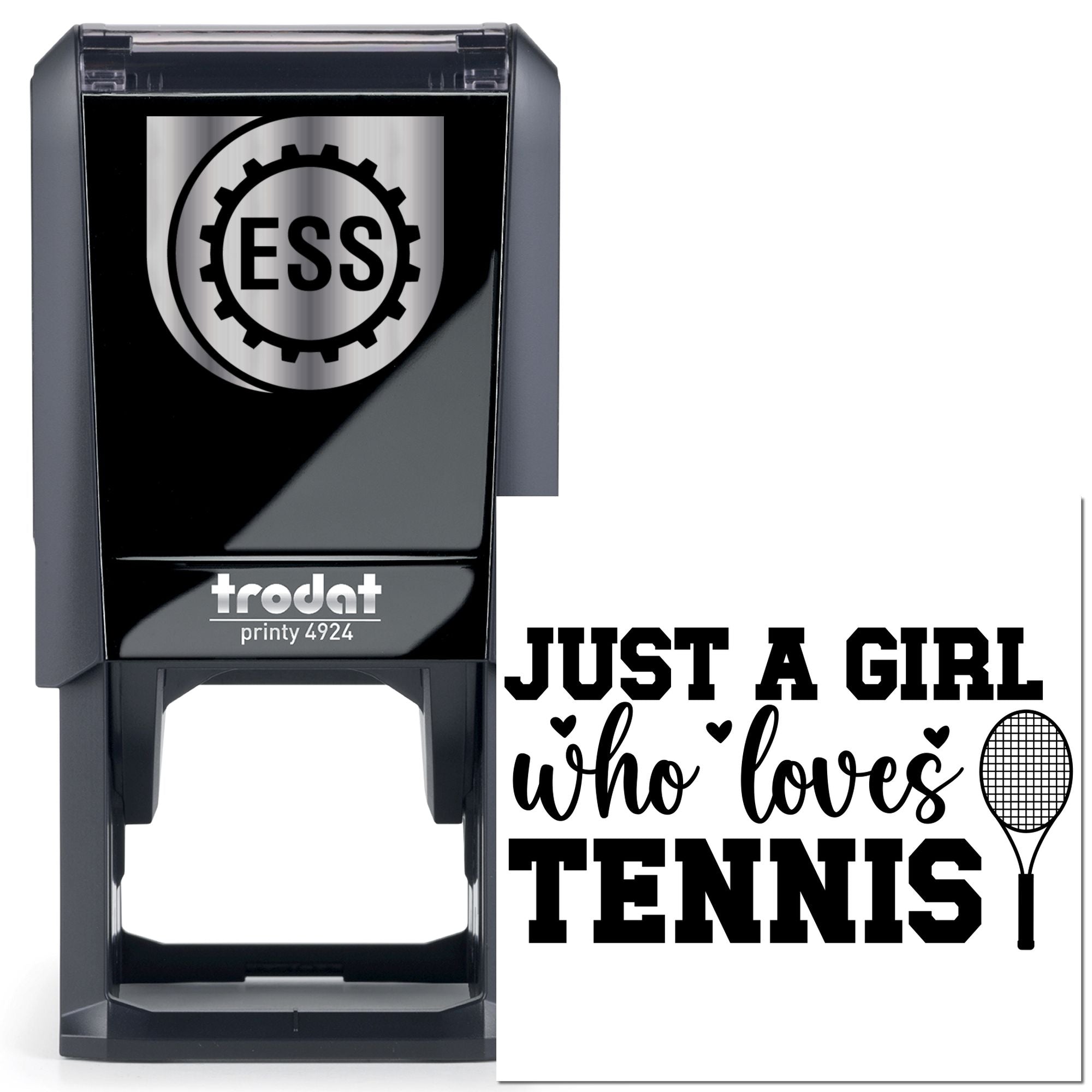 Self-Inking Tennis Lover Scrapbook Stamp