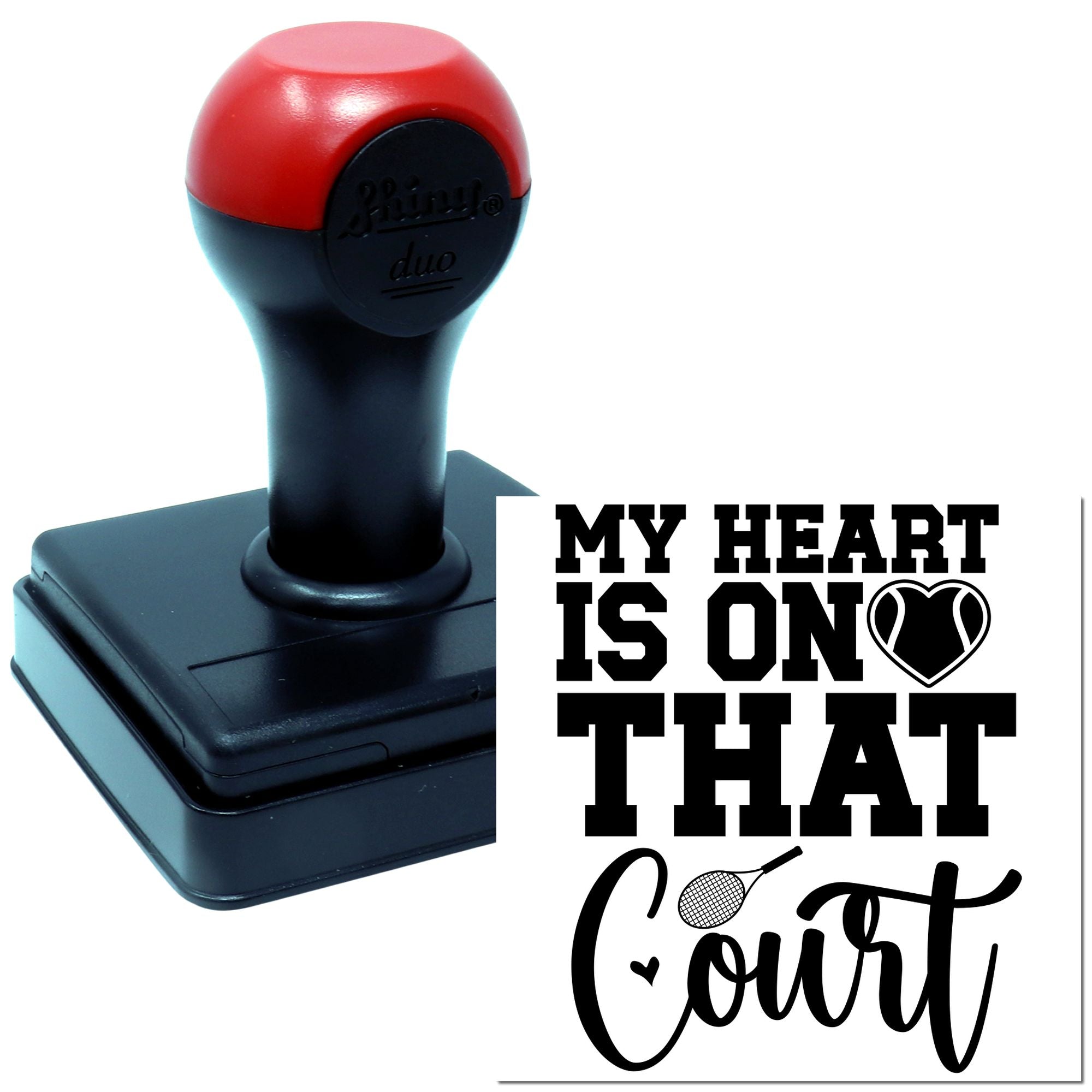 Duo My Heart On The Court Hand Stamp