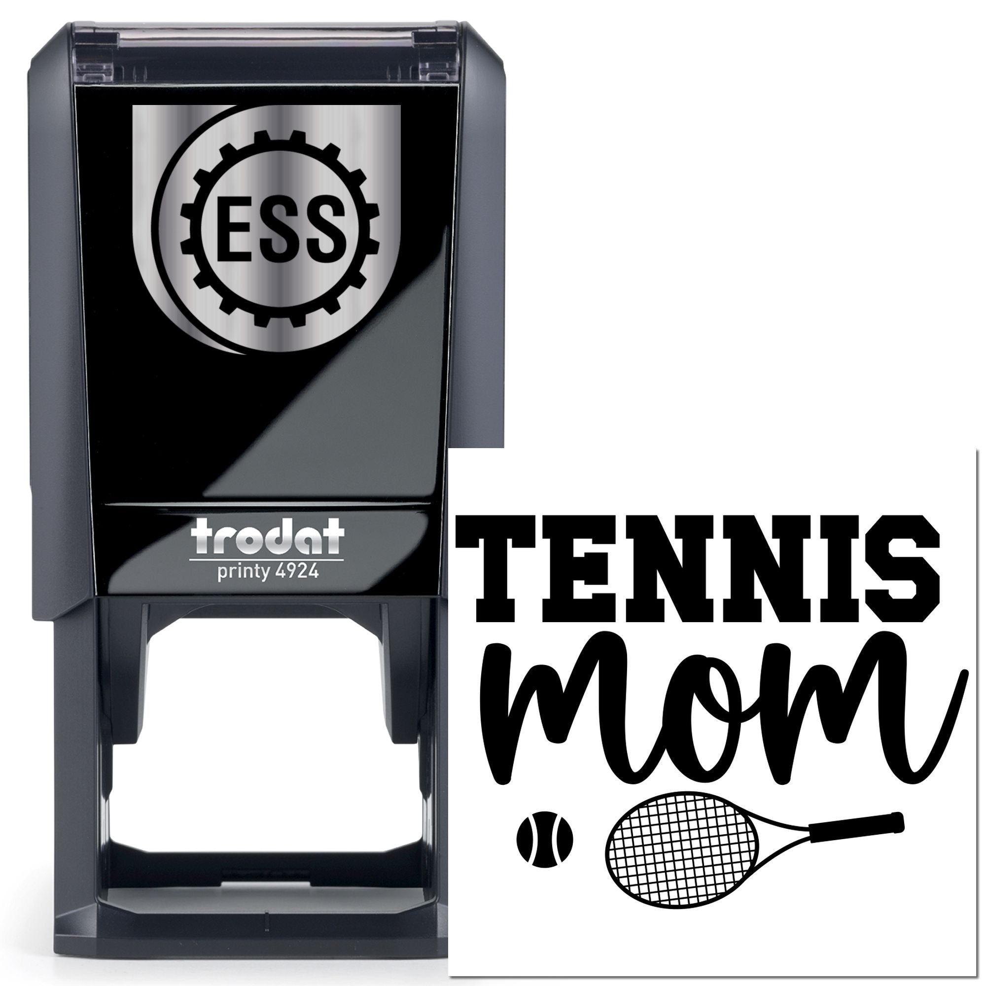 Self-Inking Tennis Mom Card Stamp