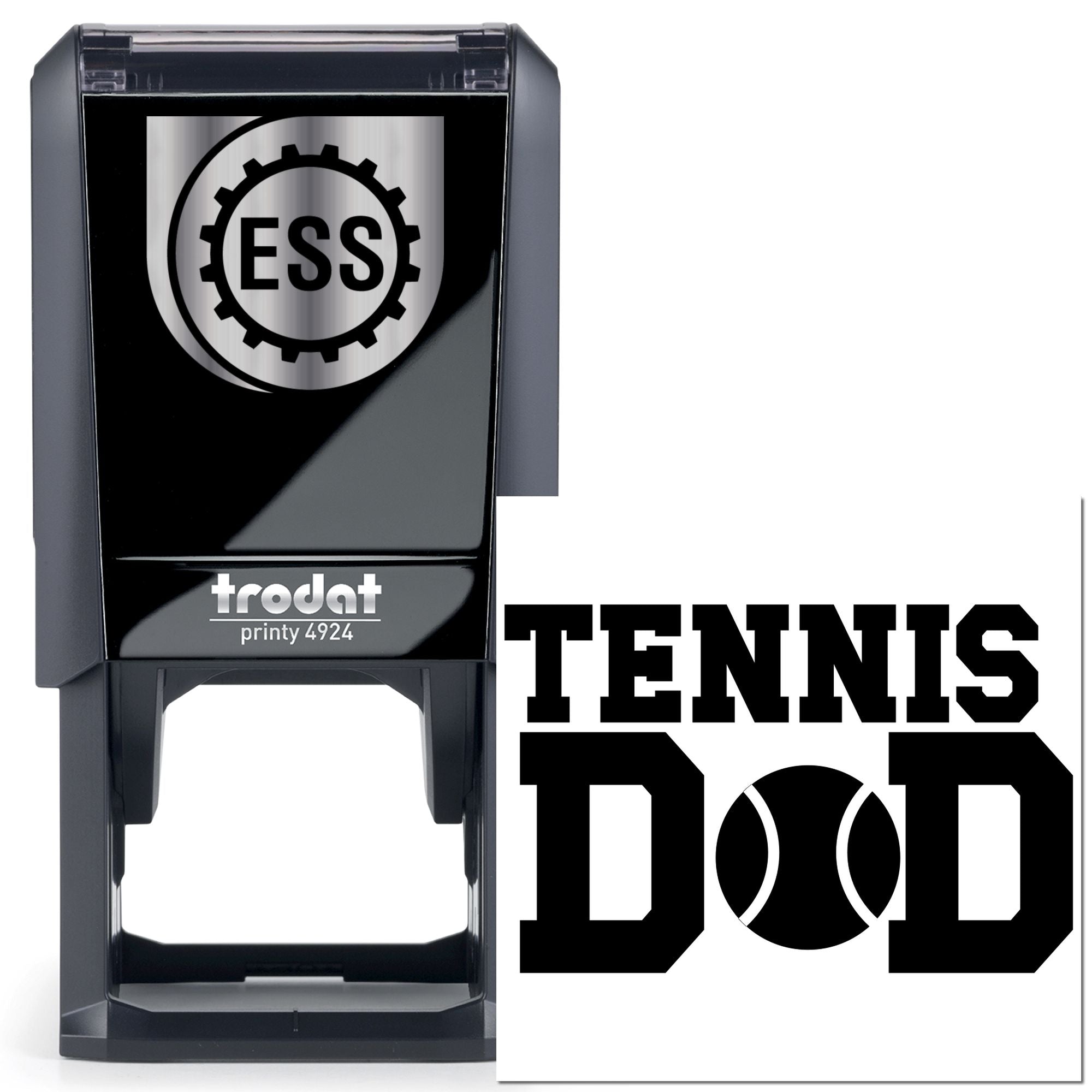 Self-Inking Tennis God Note Card Stamp