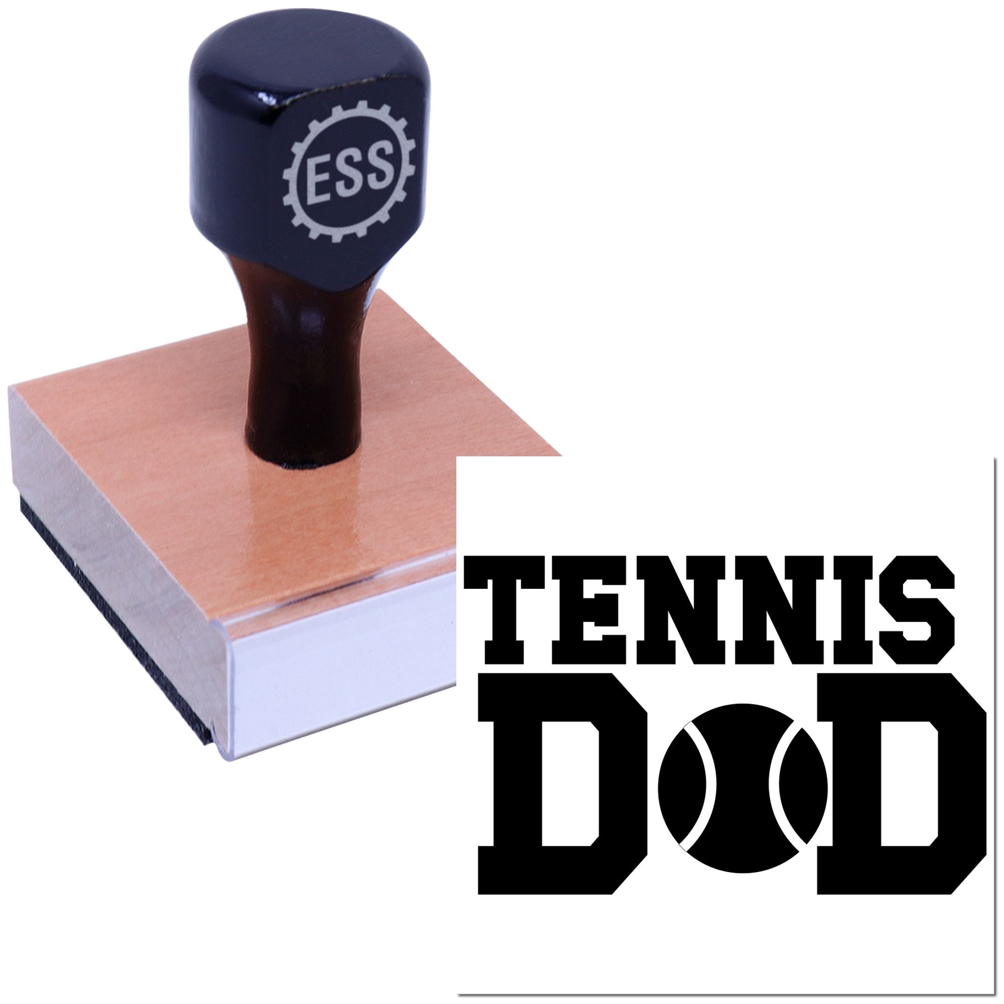 Proud Tennis Dad Mini Card Rubber Stamp