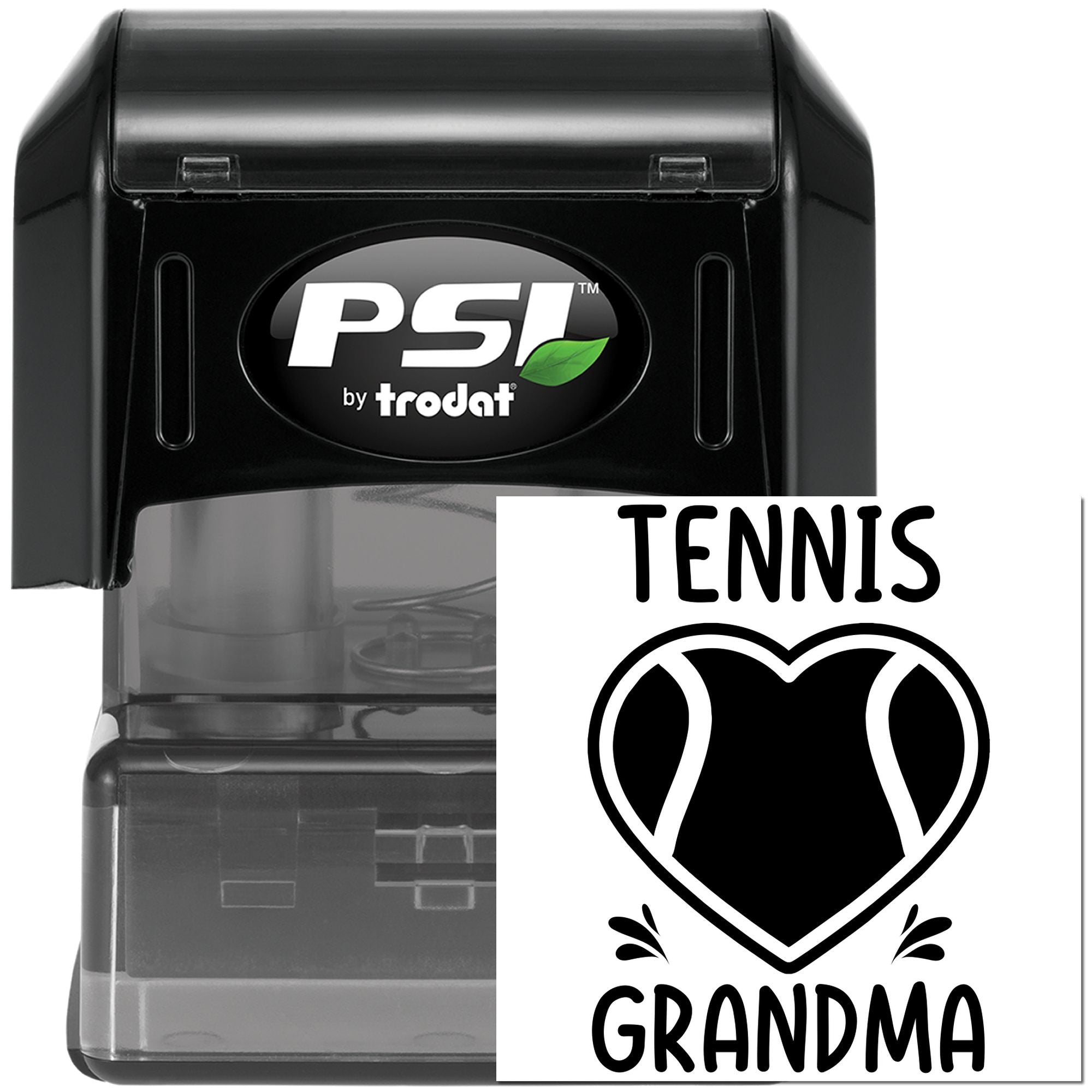 Pre-Inked Tennis Loving Grandma Favor Tag Stamp