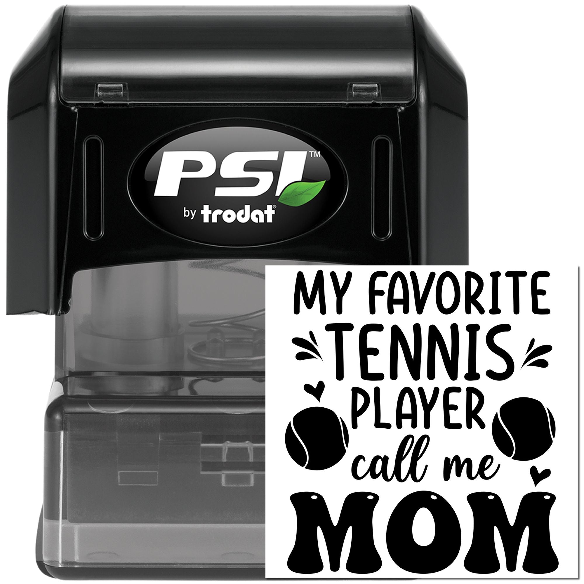 Pre-Inked Tennis Player Mom Scrapbook Stamp