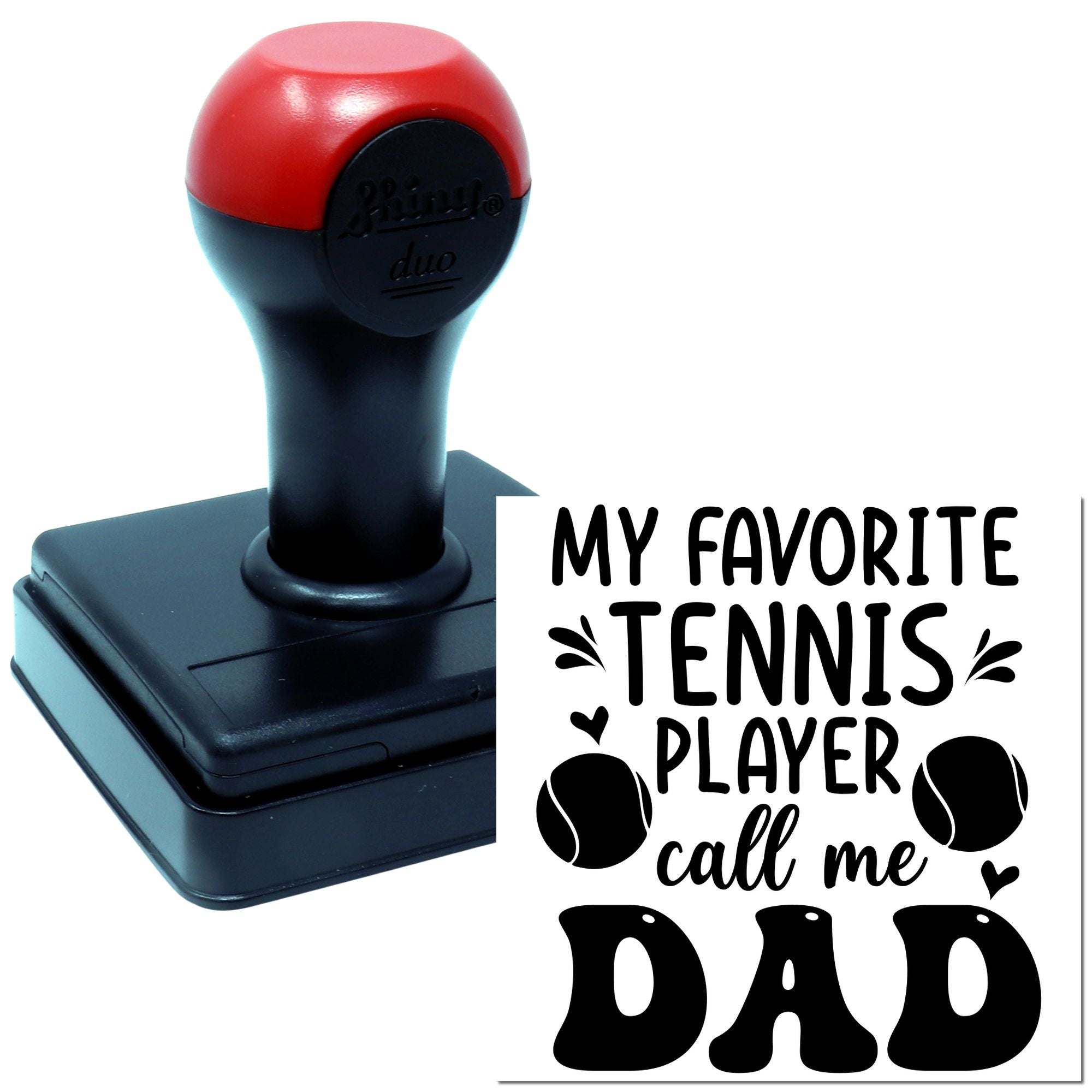 Duo My Favorite Tennis Player Dad Hand Stamp