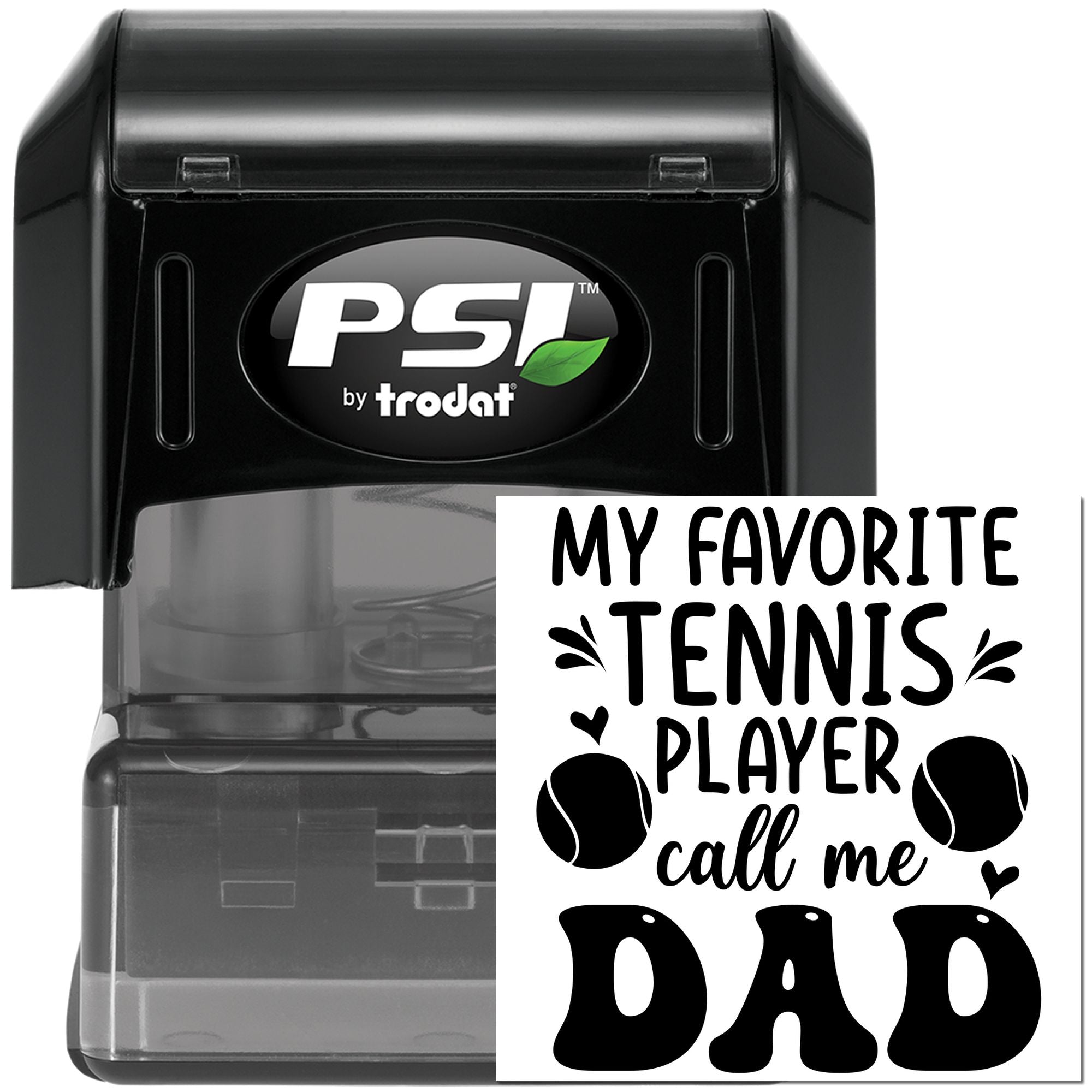 Pre-Inked Tennis Loving Dad Crafting Stamp