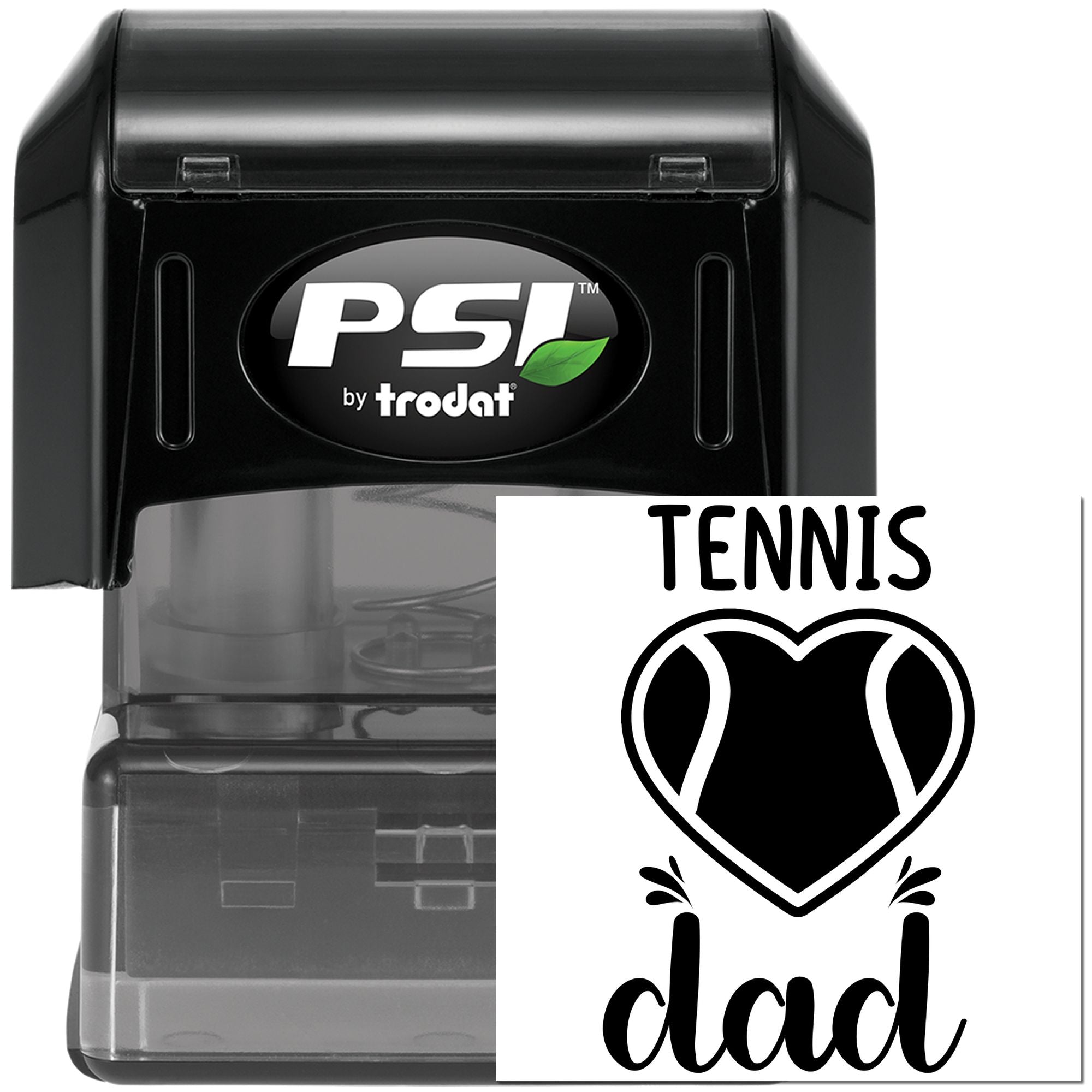 Pre-Inked Tennis Heart Dad Card Making Stamp