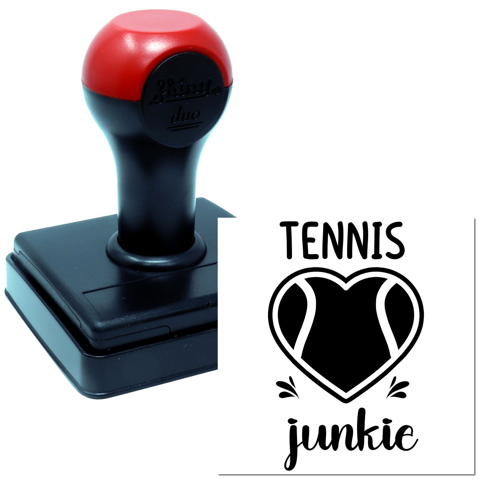 Duo Heartfelt Tennis Junkie Love Emblem Hand Stamp