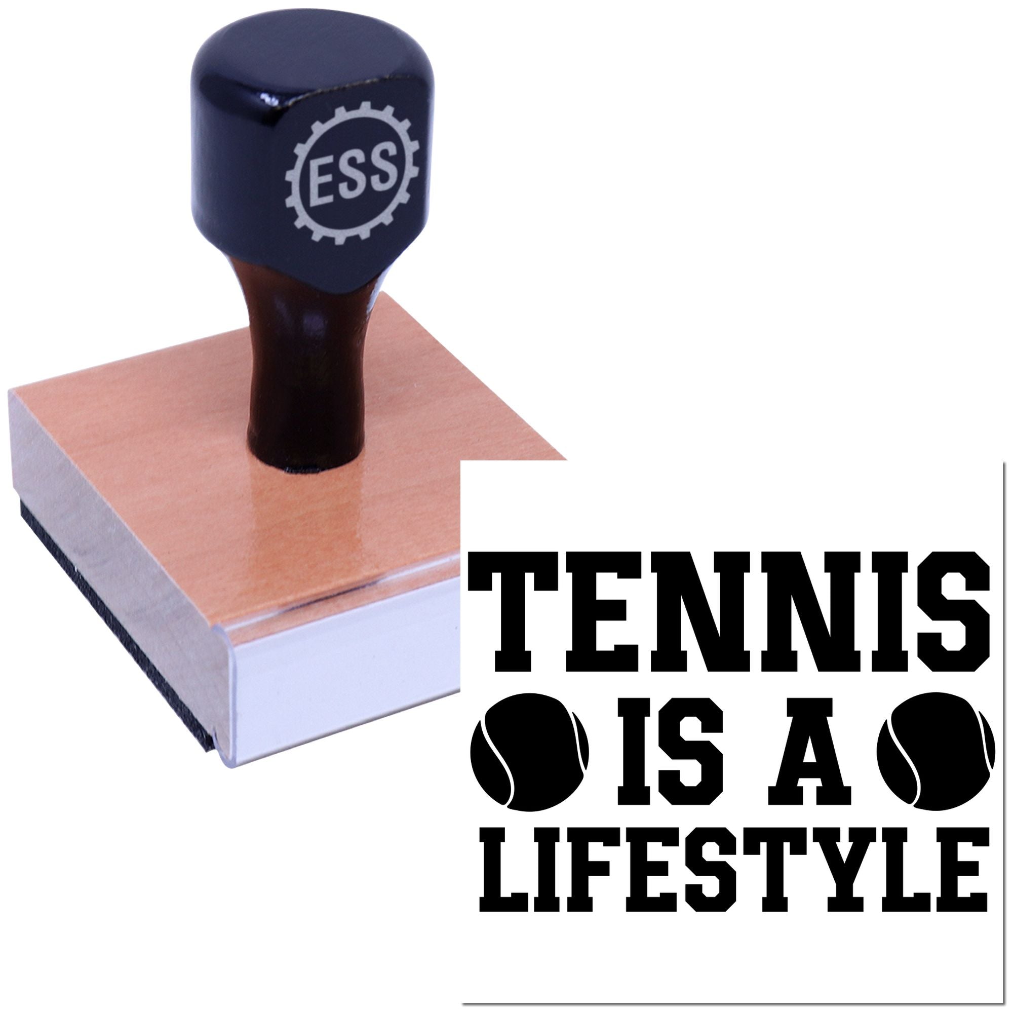 Court Life Manifesto Tag Rubber Stamp