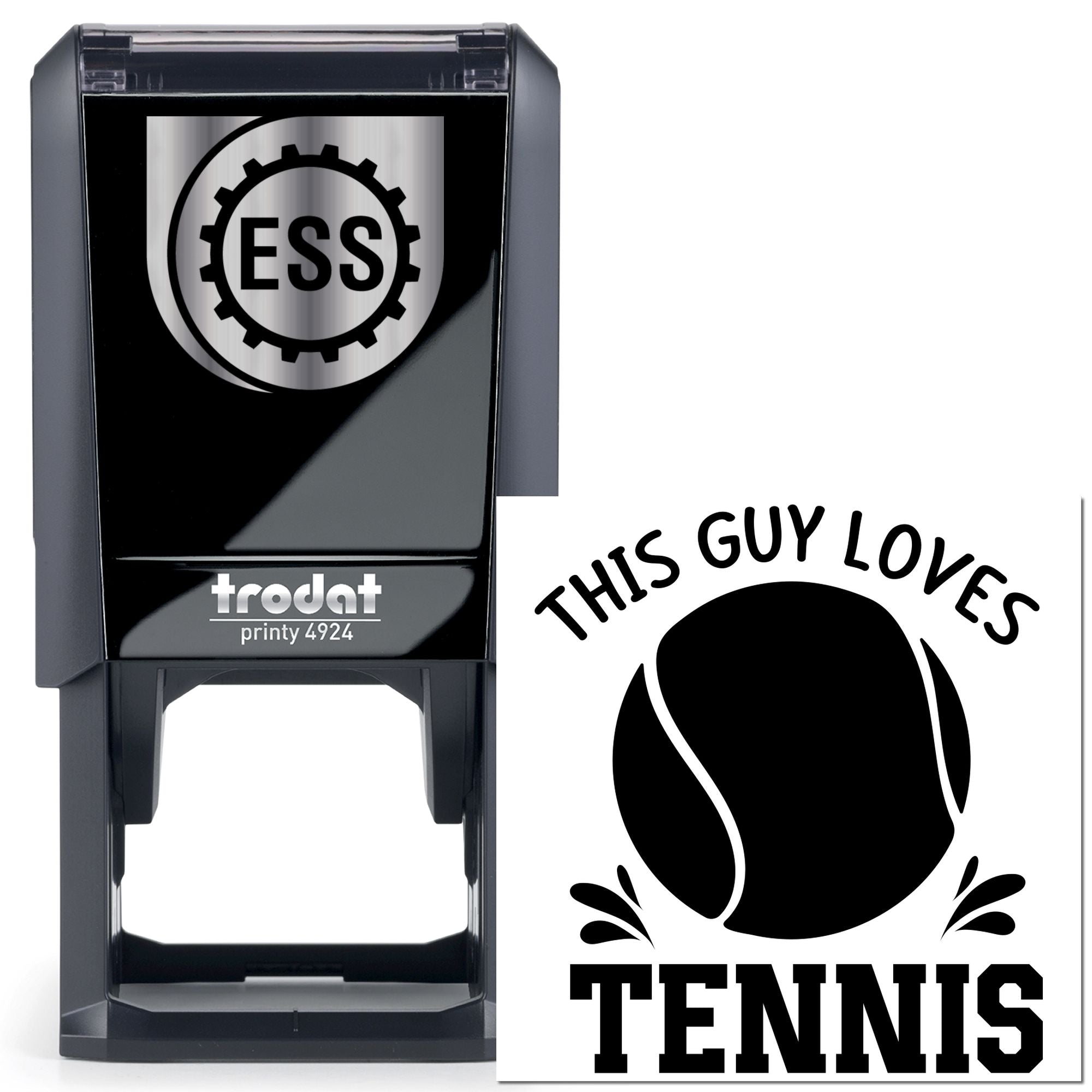 Self-Inking Tennis Lover Tag Stamp