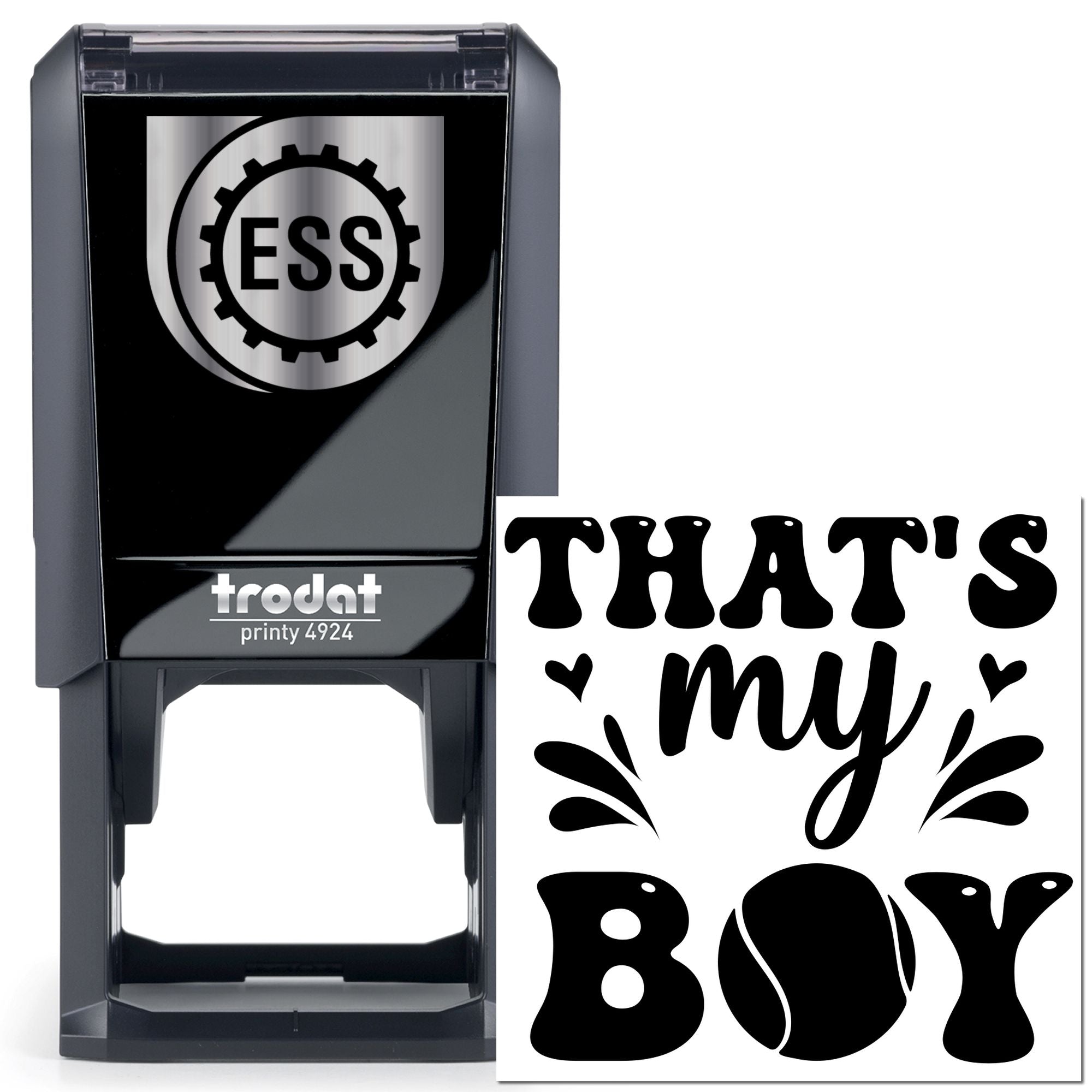 Self-Inking My Boy Party Favor Stamp
