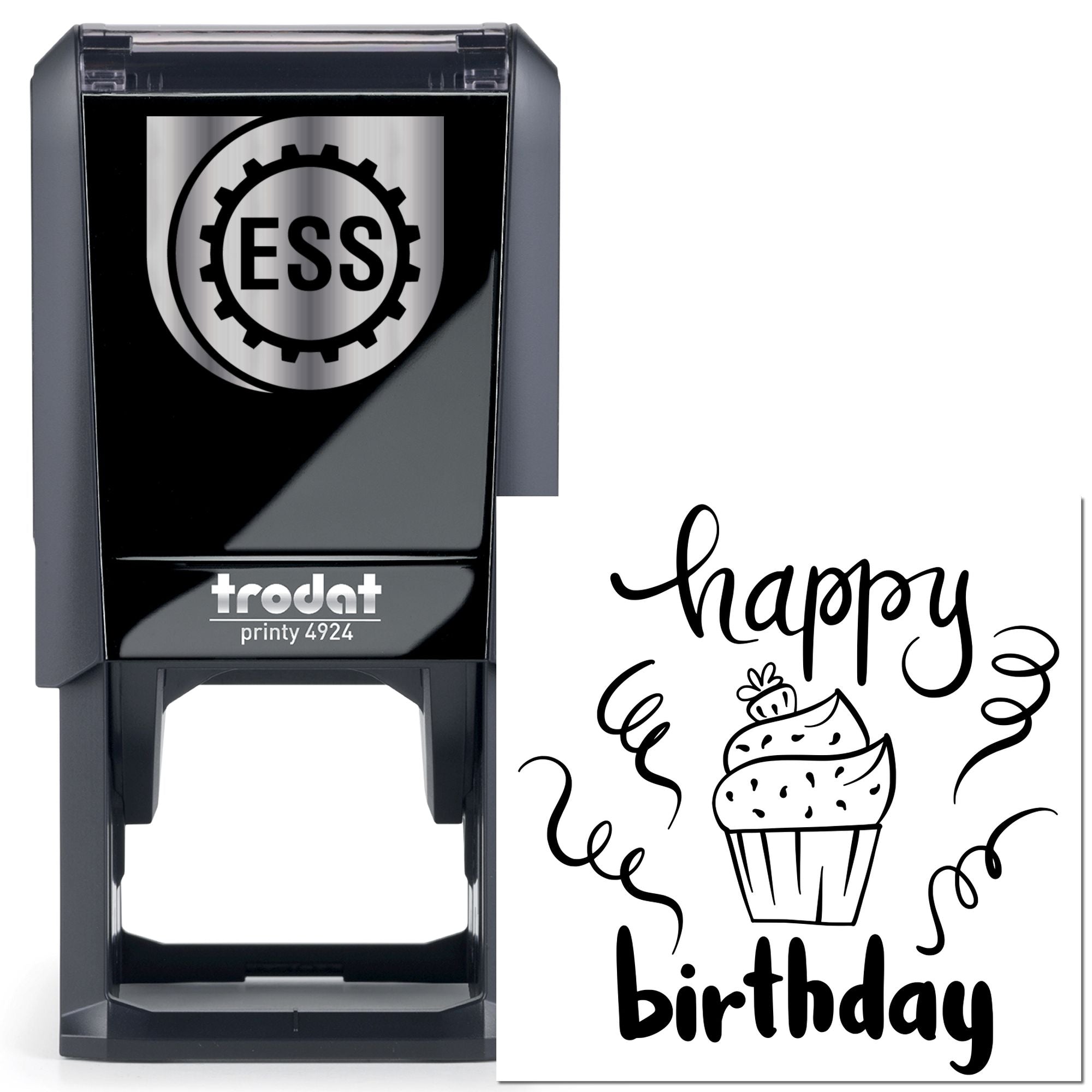 Self-Inking Cupcake Party Extravaganza Scrapbook Stamp