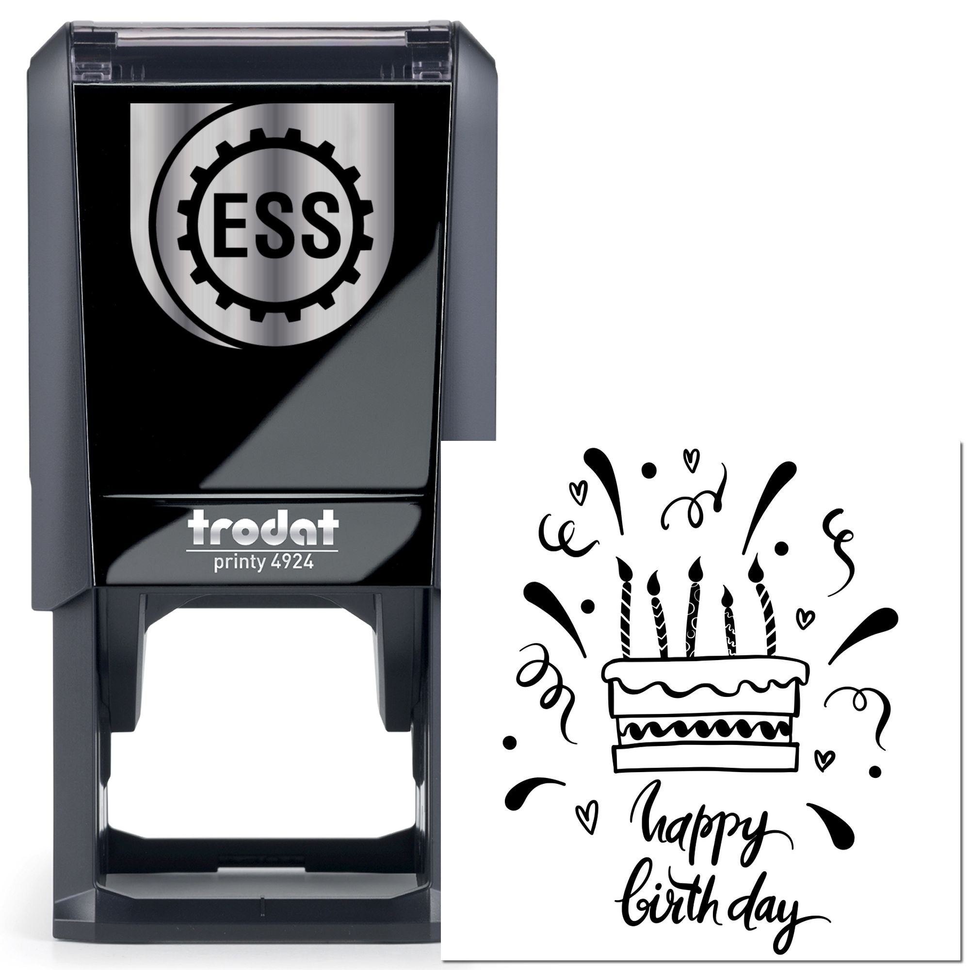 Self-Inking Festive Cake Delight Scrapbooking Stamp
