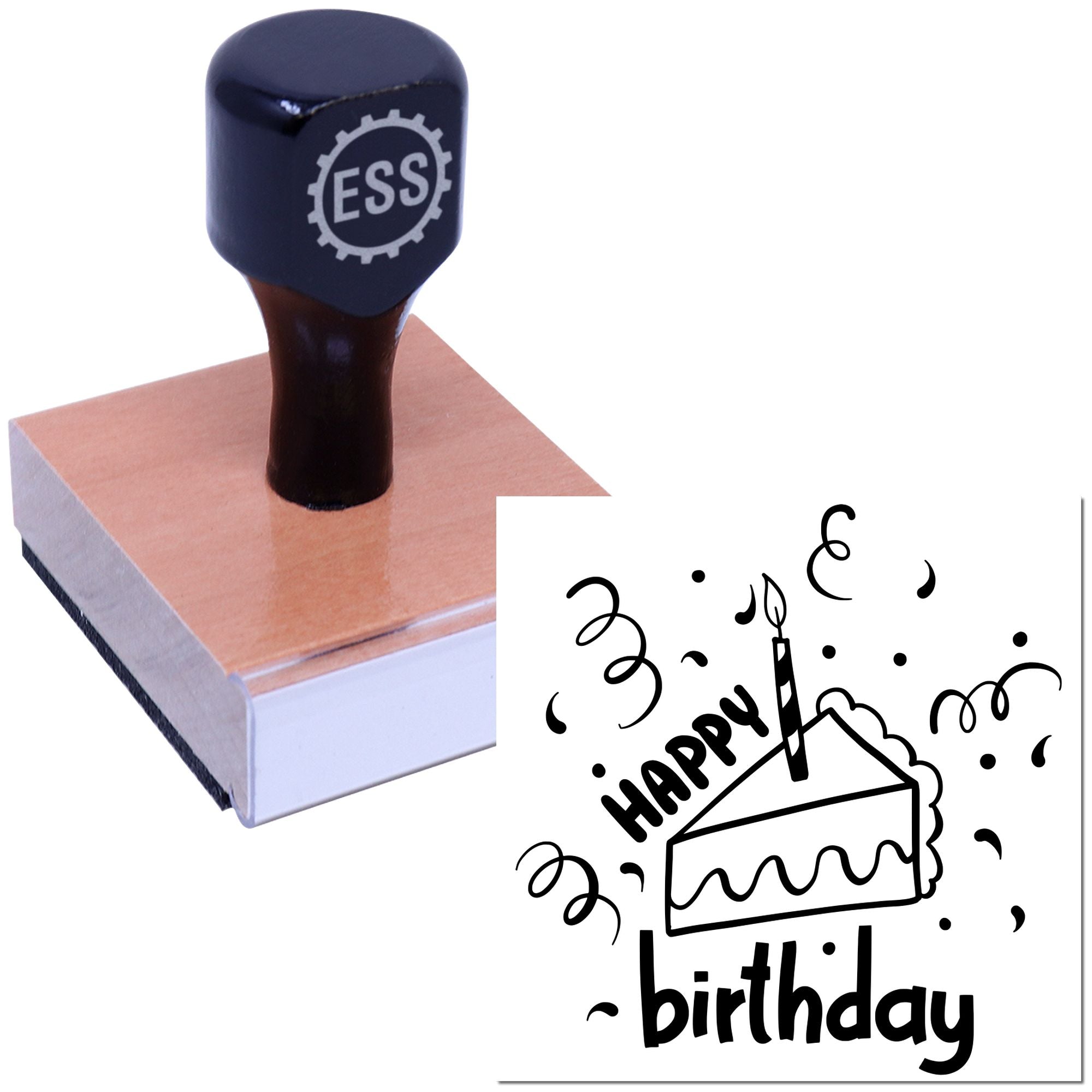 Cake Celebration Extravaganza Card Rubber Stamp