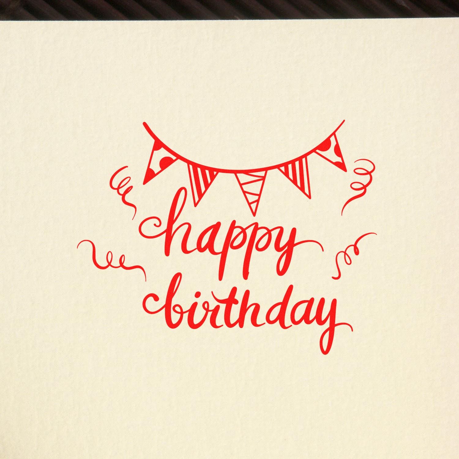 Self-Inking Festive Bunting Celebration Card Stamp