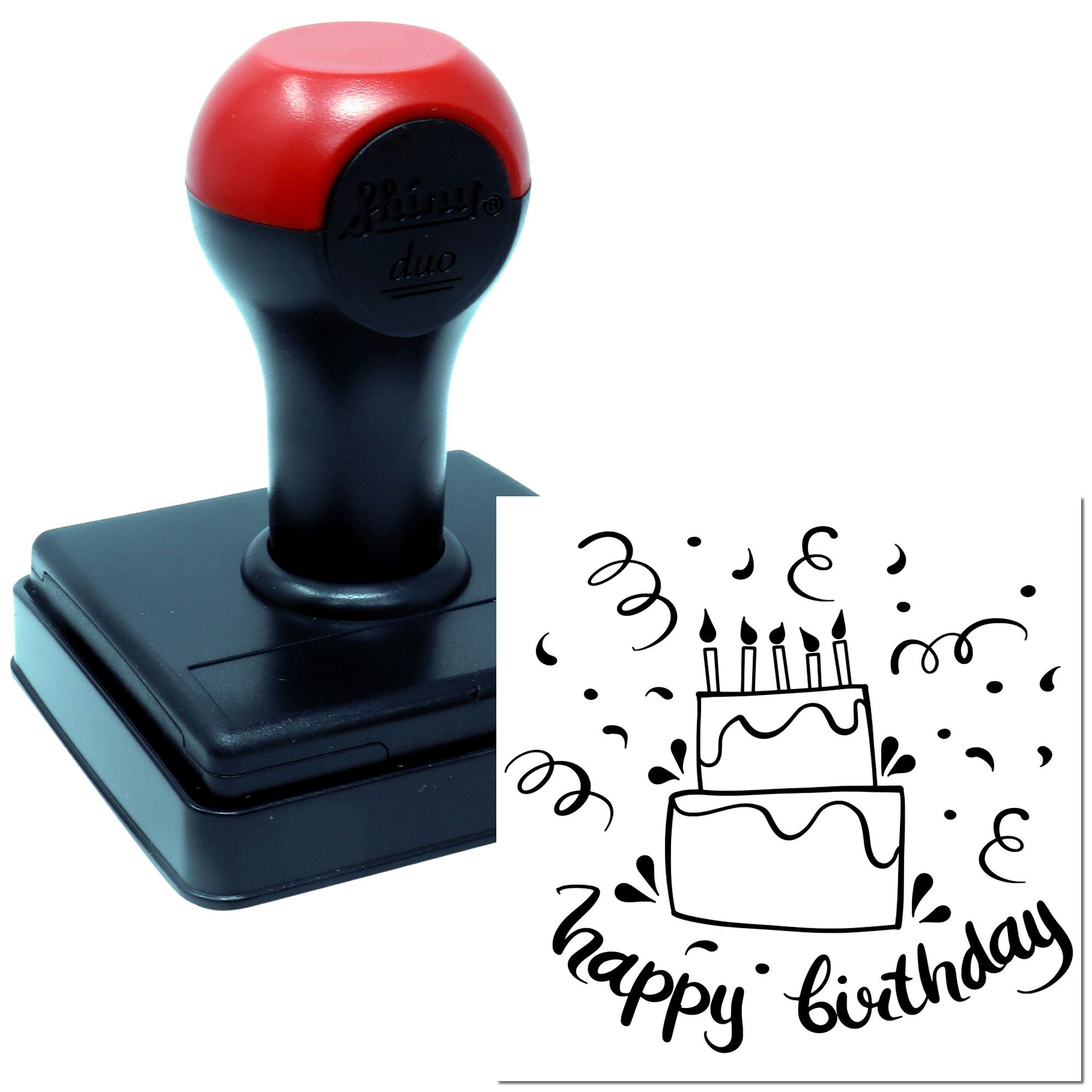 Hand Festive Cake Party Crafting Stamp