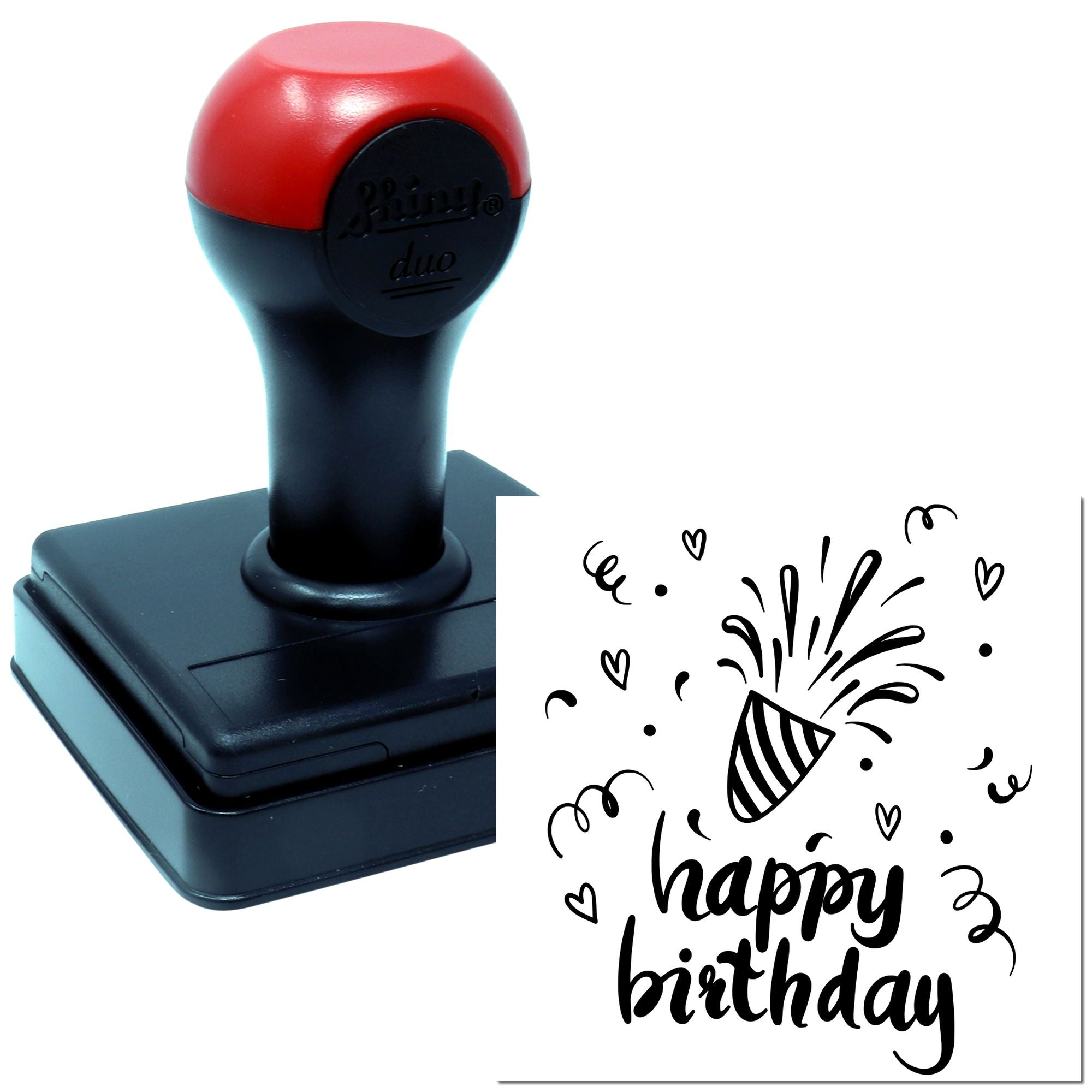 Hand Confetti Celebration Card Stamp