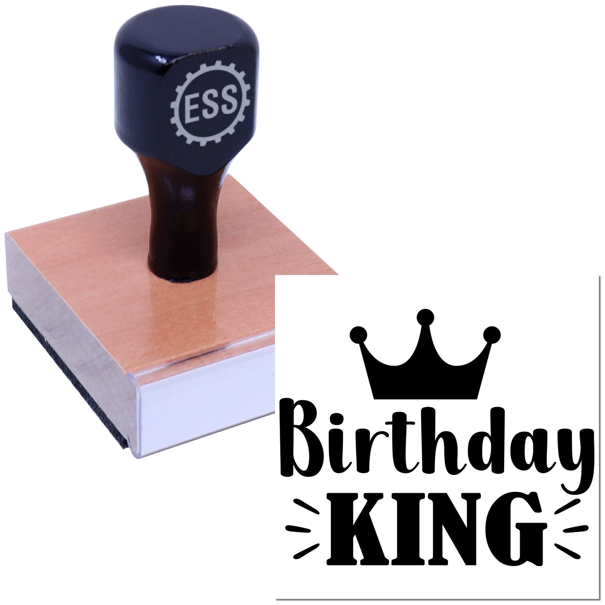 Birthday Royalty Craft Rubber Stamp