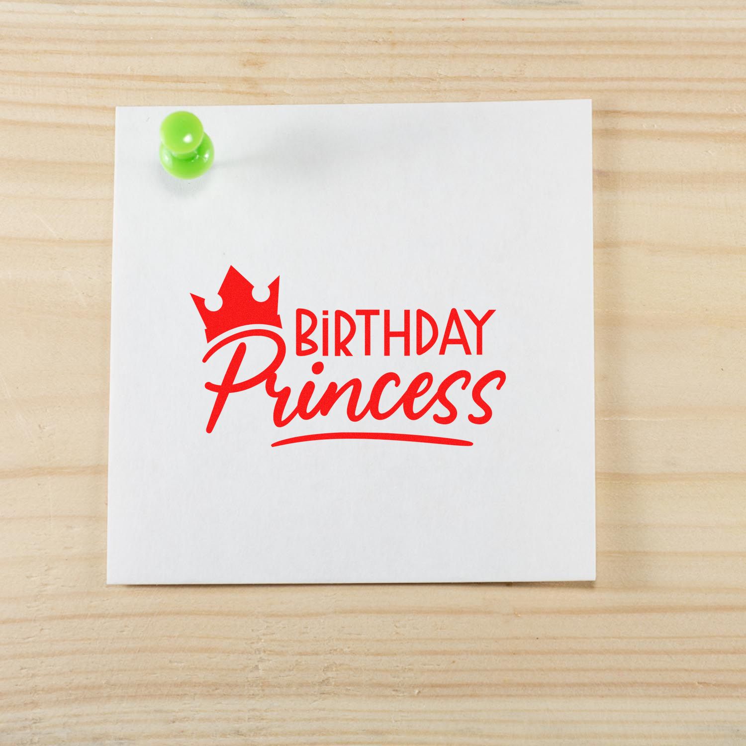Crowning Birthday Cheer Crafting Rubber Stamp