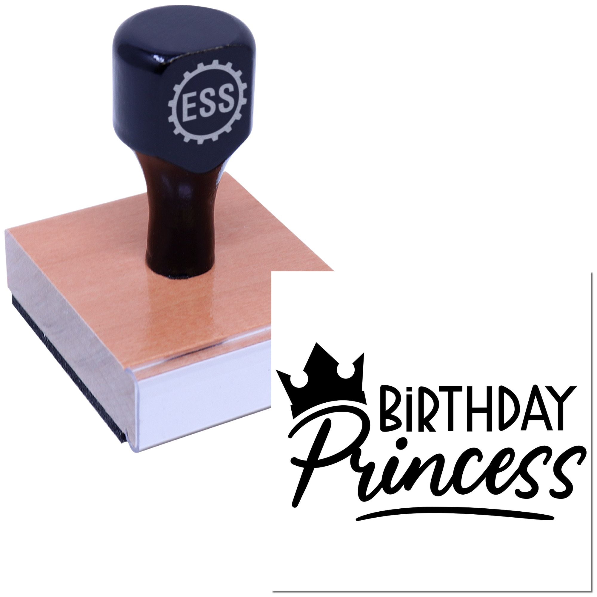 Crowning Birthday Cheer Crafting Rubber Stamp
