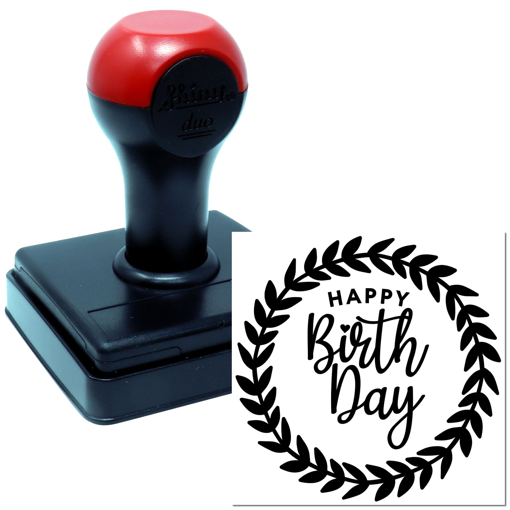 Hand Botanical Birthday Delight Card Stamp