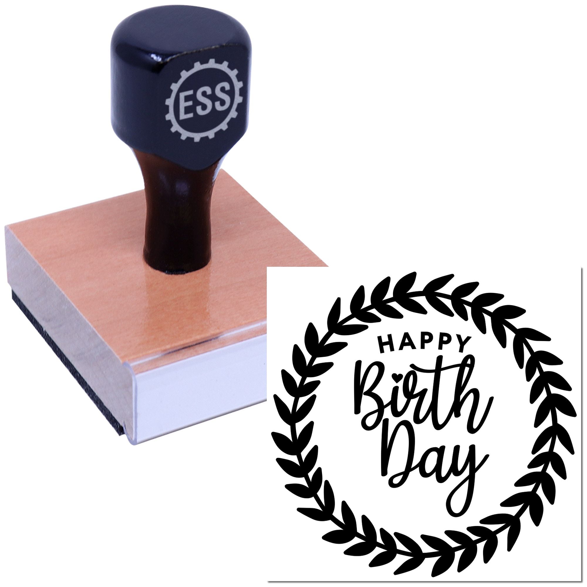 Botanical Birthday Delight Scrapbook Rubber Stamp