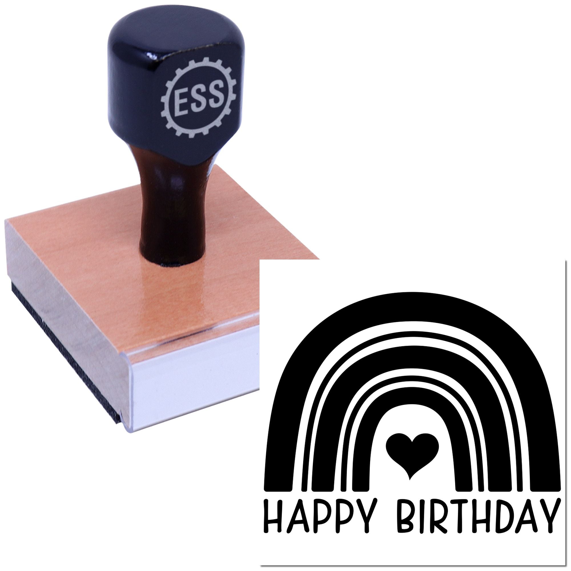 Joyous Birthday Spectrum Scrapbooking Rubber Stamp