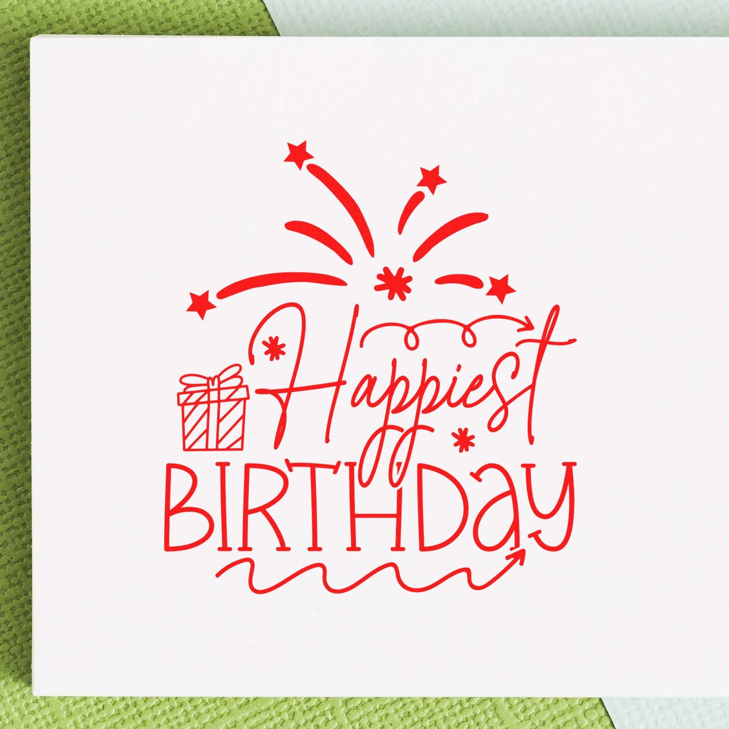 Hand Pyrotechnic Party Celebration Scrapbook Stamp