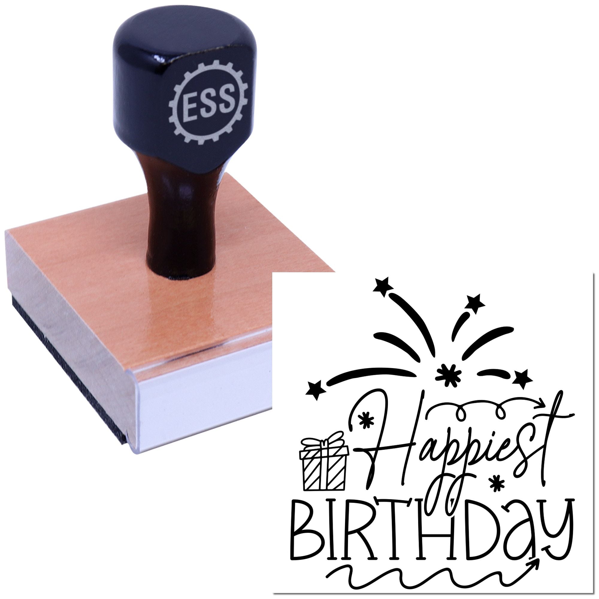 Pyrotechnic Party Celebration Card Making Rubber Stamp