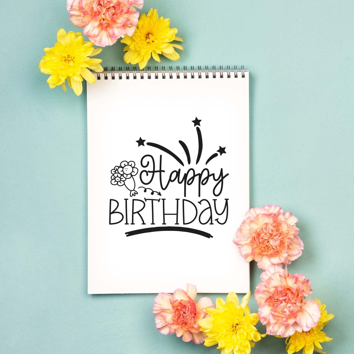 Hand Glimmering Birthday Gala Scrapbooking Stamp