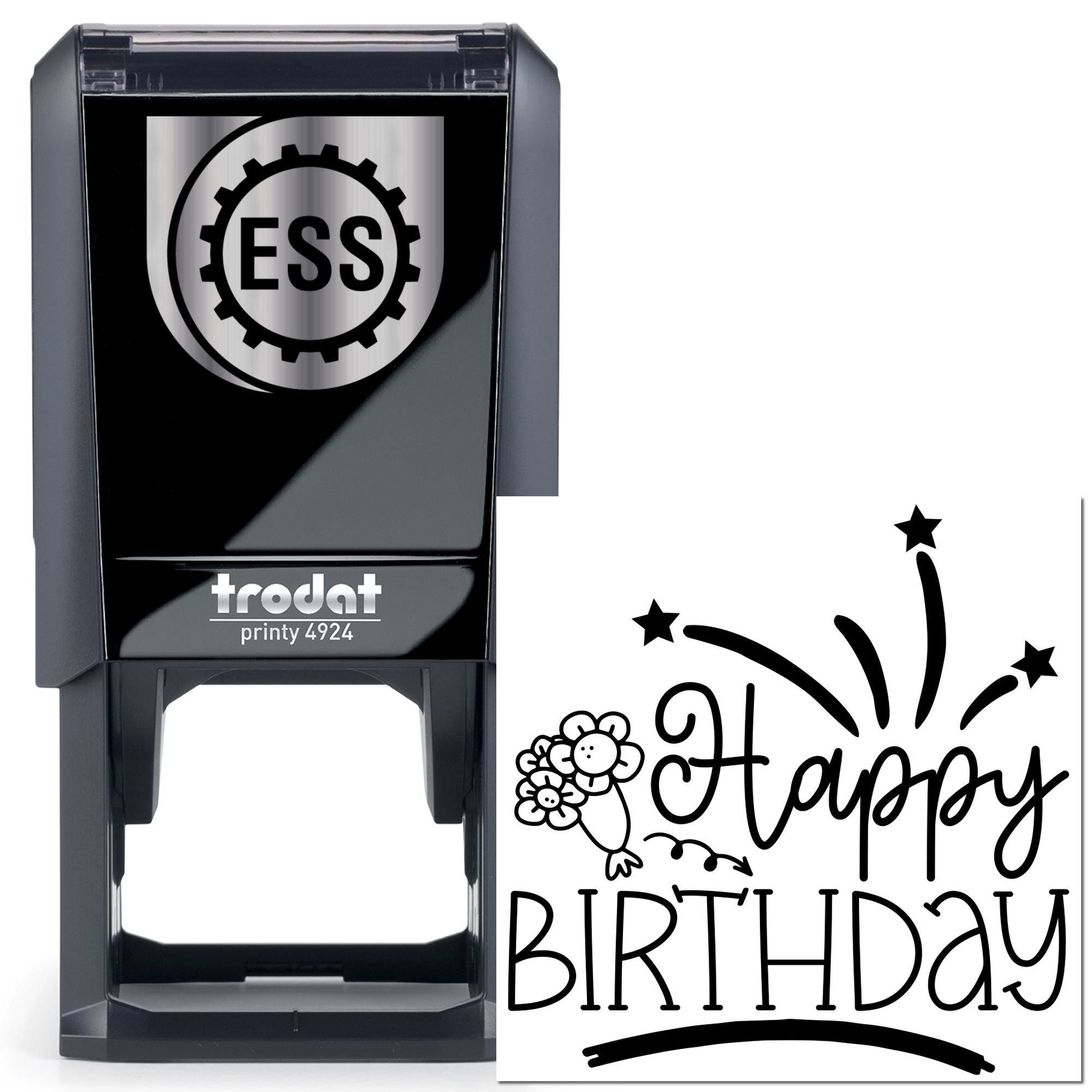 Self-Inking Glimmering Birthday Gala Card Making Stamp