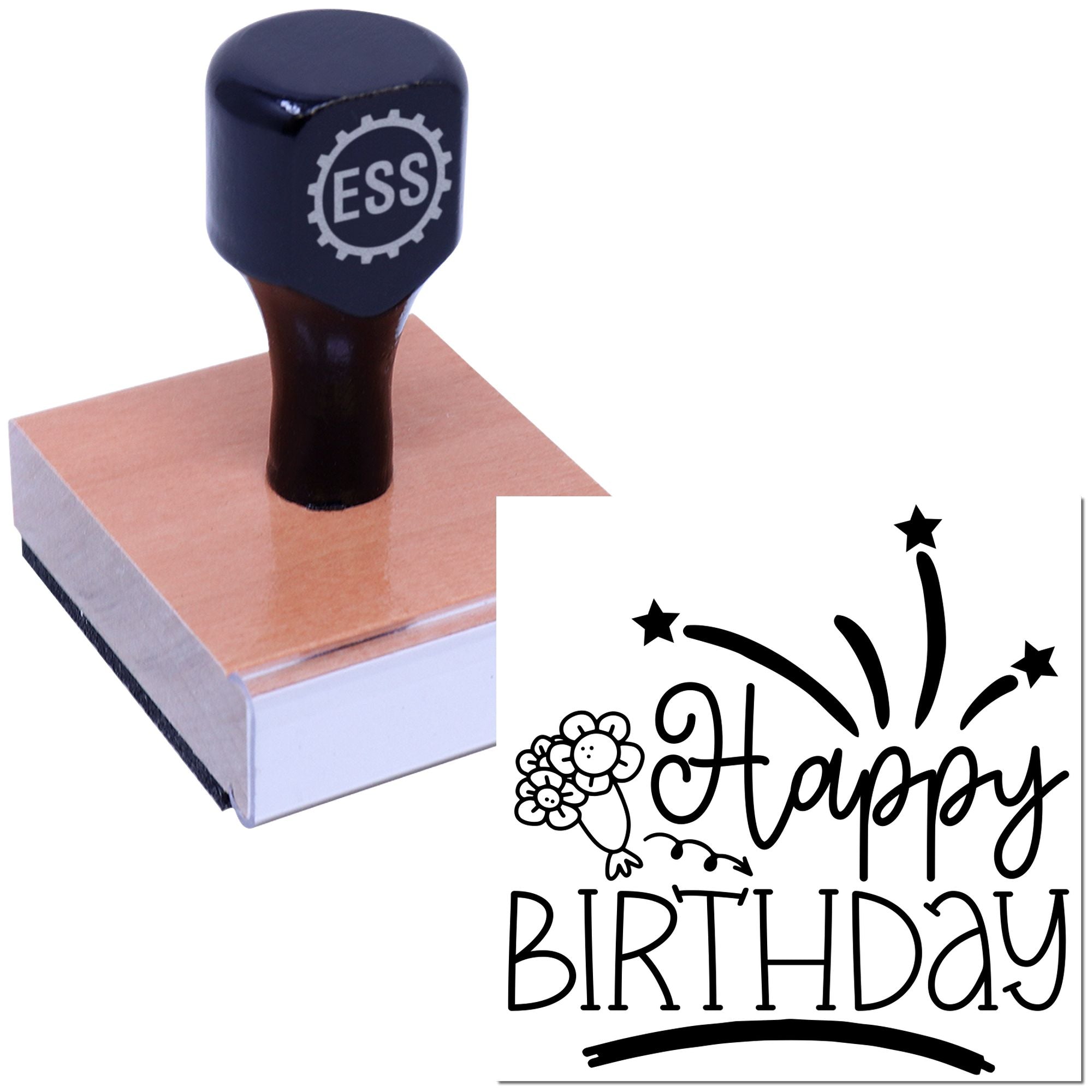 Glimmering Birthday Gala Paper Craft Rubber Stamp