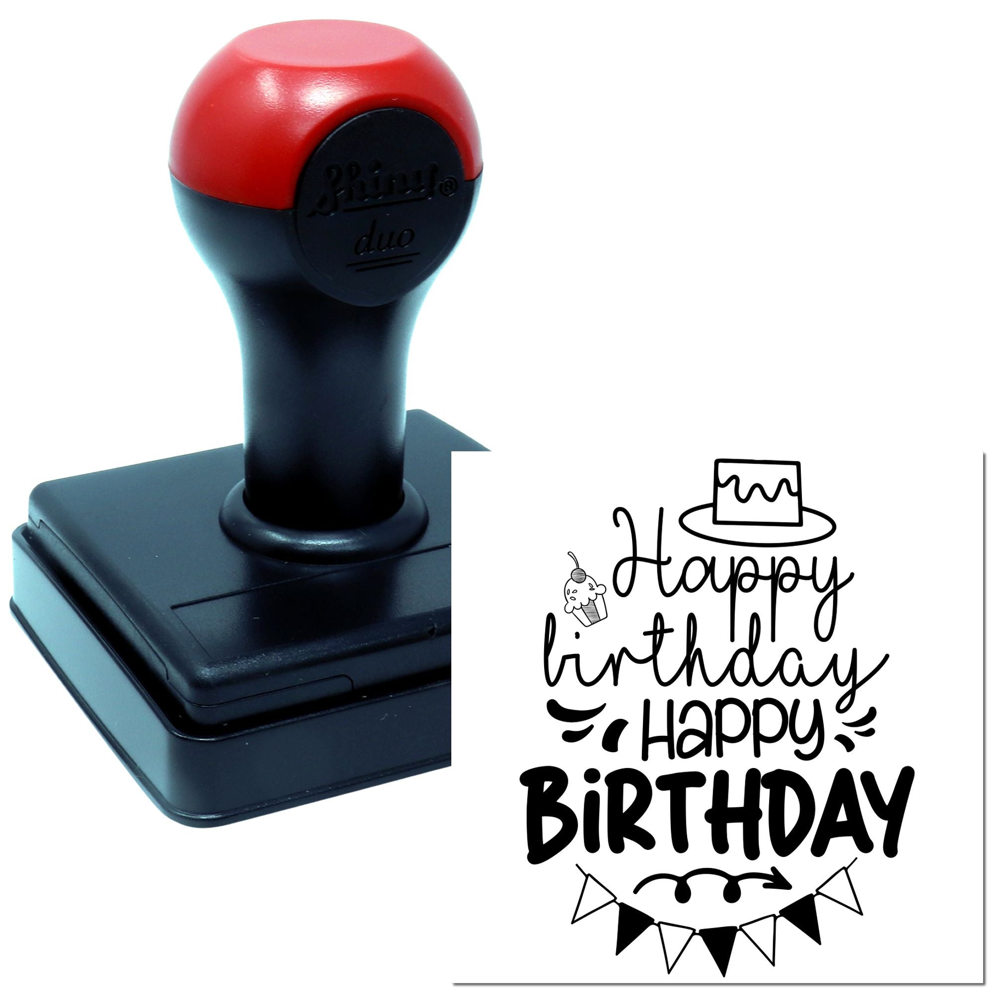Hand Effervescent Birthday Celebration Paper Craft Stamp