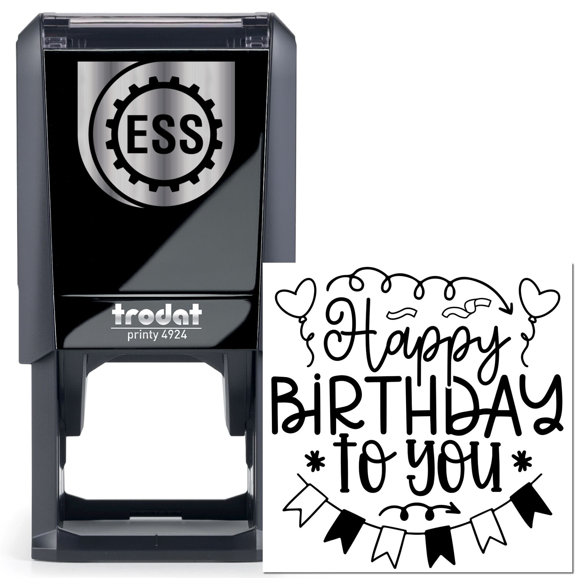 Self-Inking Large colorfully decorated banner Crafting Stamp