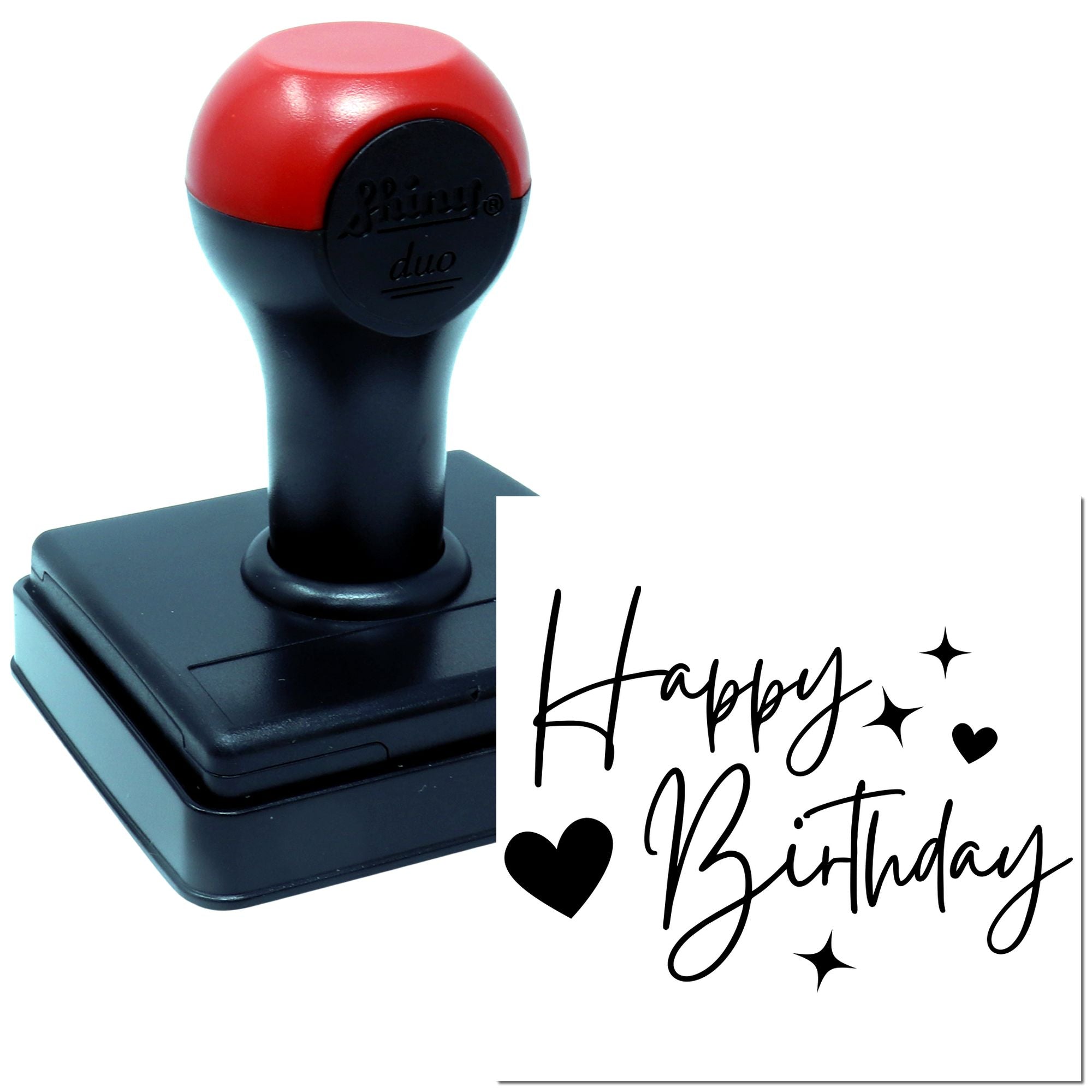 Hand Shimmering Birthday Joy Paper Craft Stamp